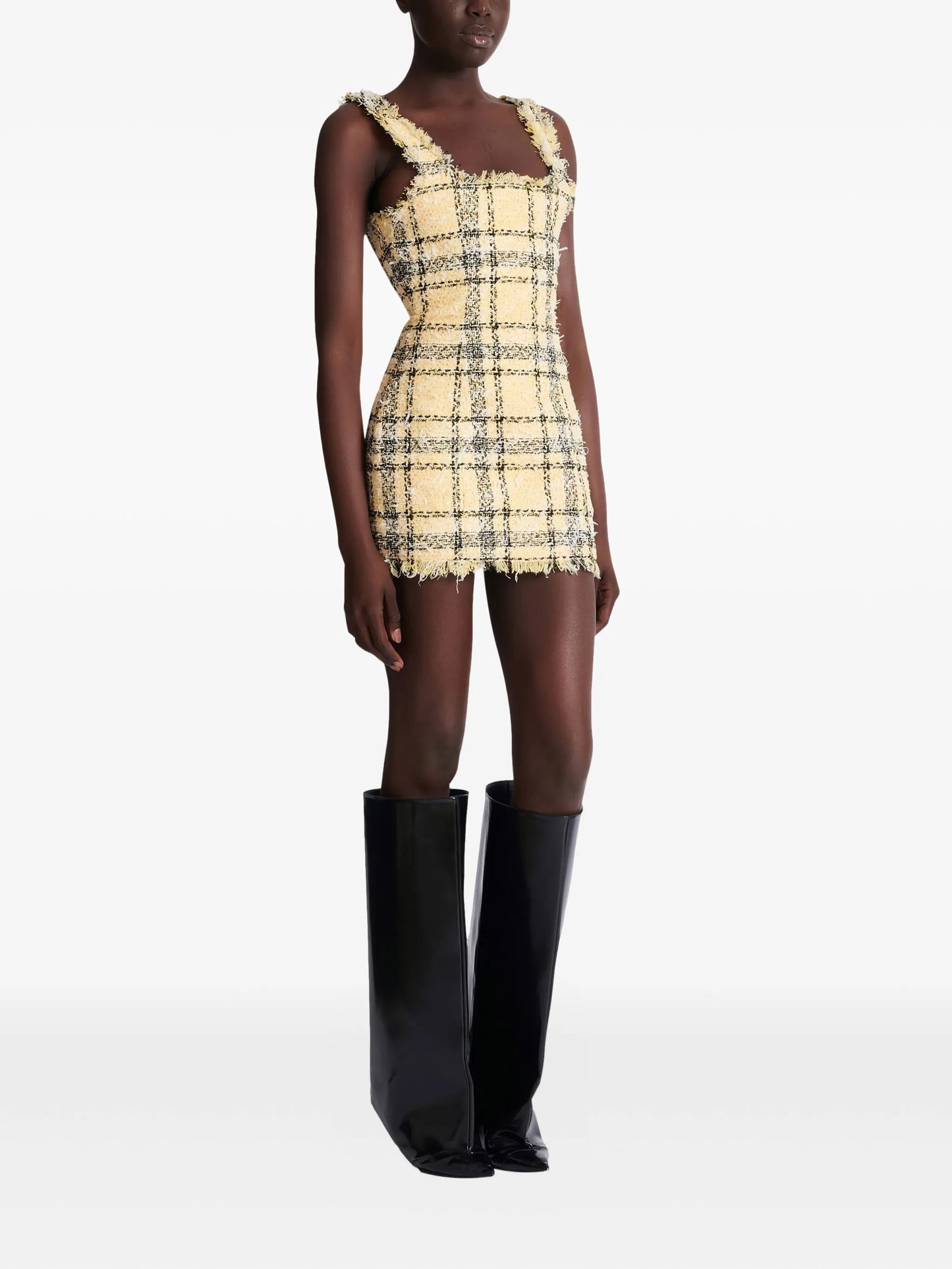 glitter tweed mini dress