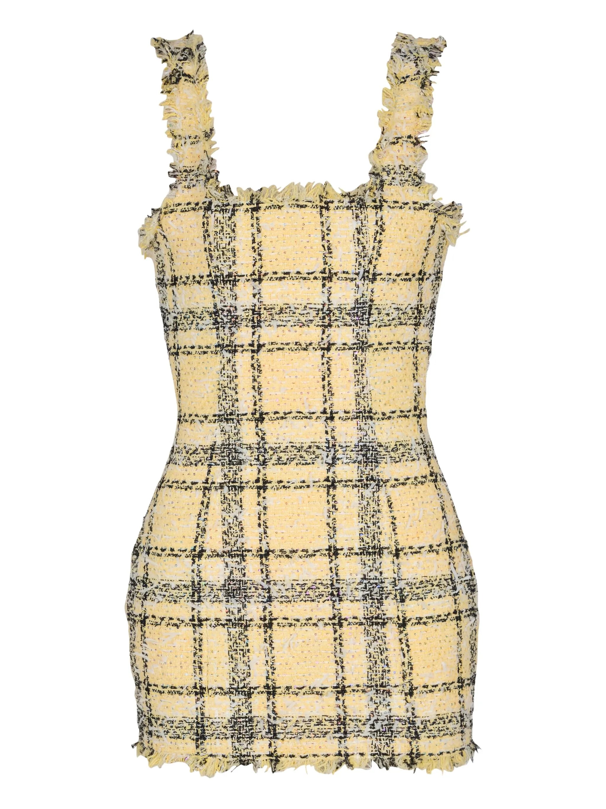 glitter tweed mini dress
