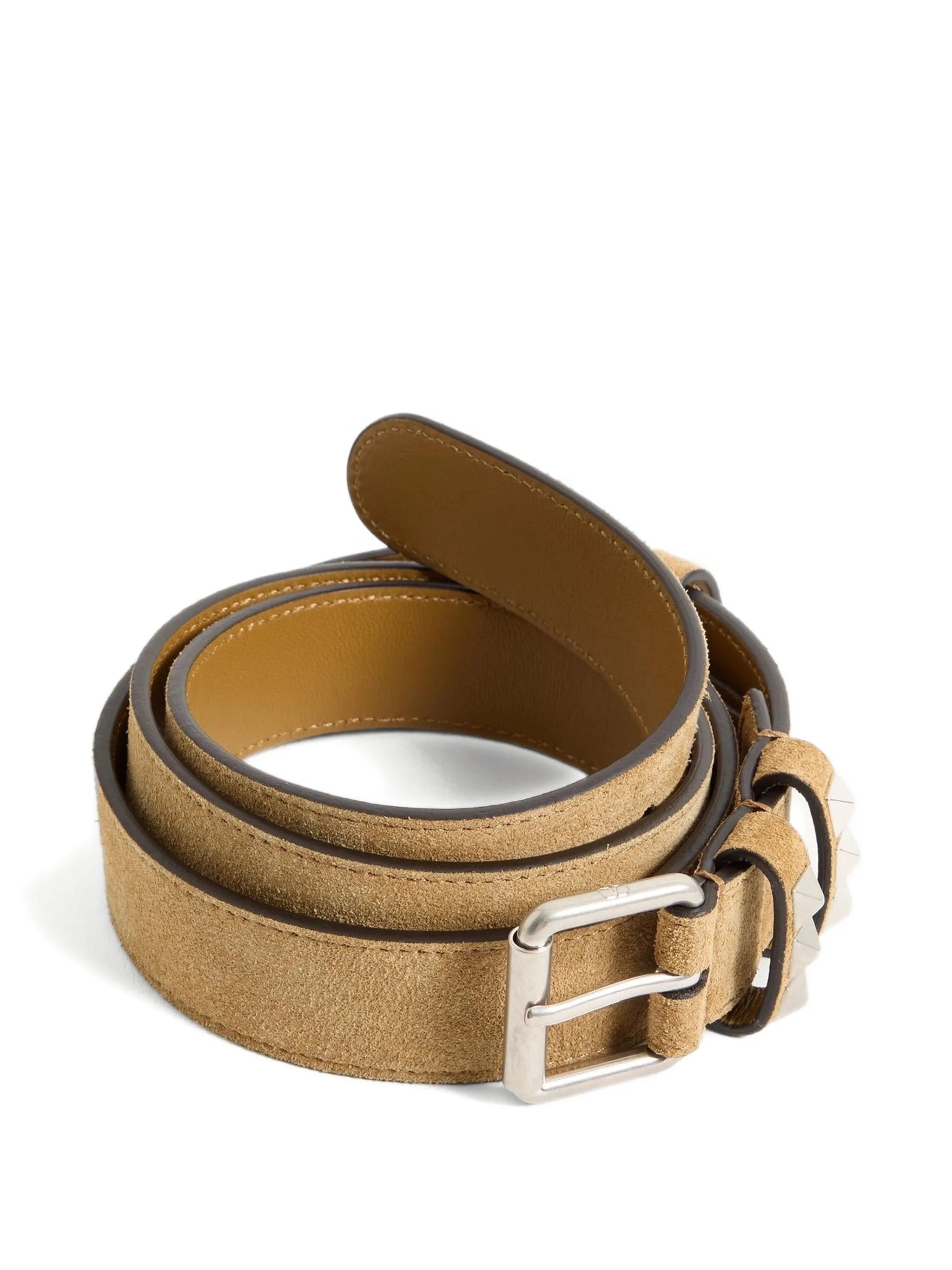 buckle suede belt