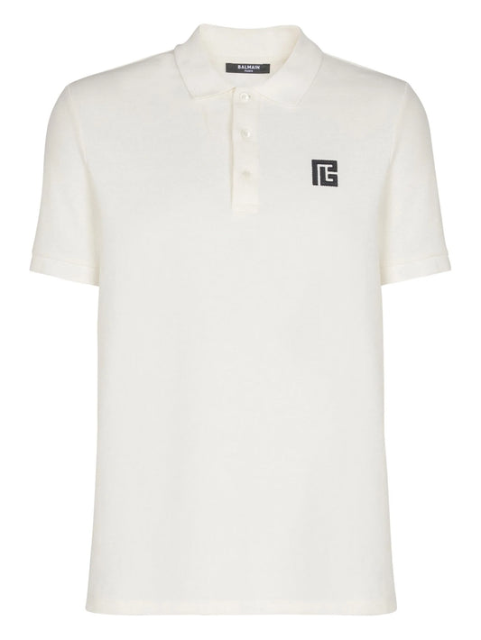 PB logo-embroidered cotton polo shirt