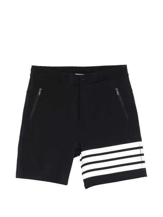 zip striped shorts