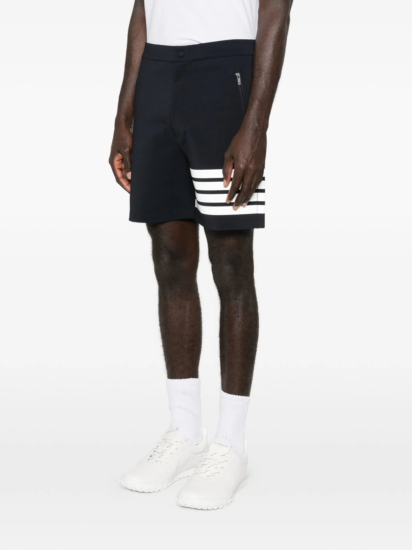 reflective 4-bar bermuda shorts