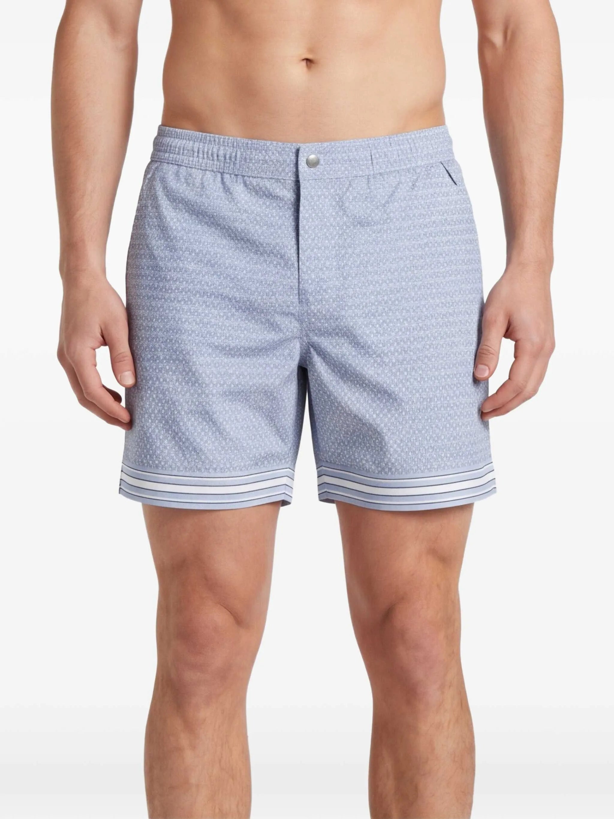 Lucena geometric-print swim shorts