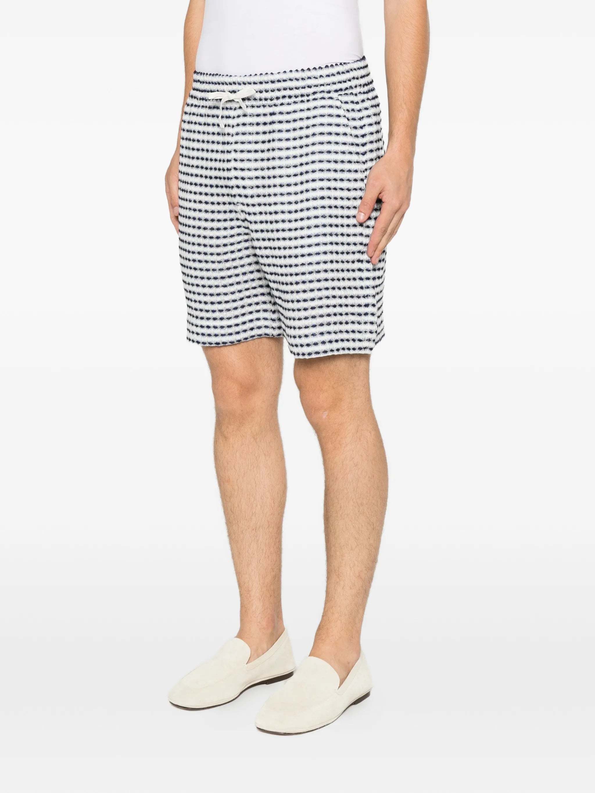 Riita horizontal-stripe shorts