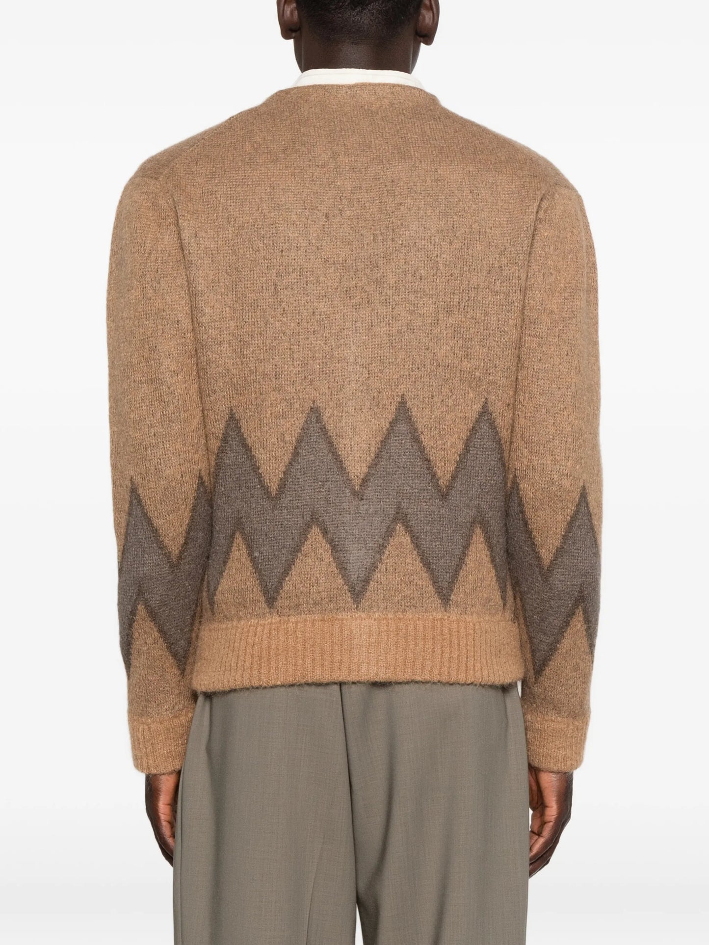 Chevy geometric-pattern cardigan