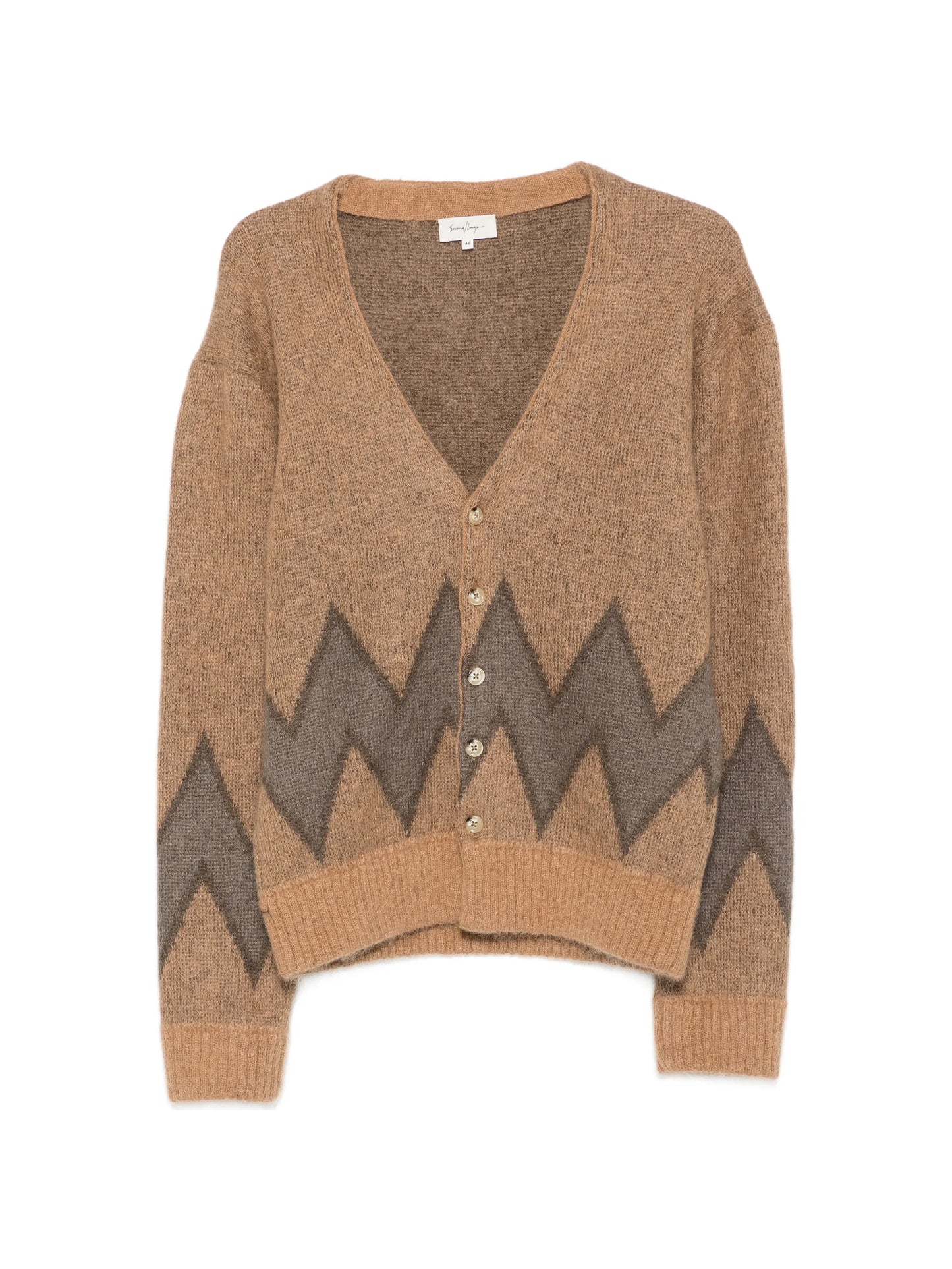 Chevy geometric-pattern cardigan