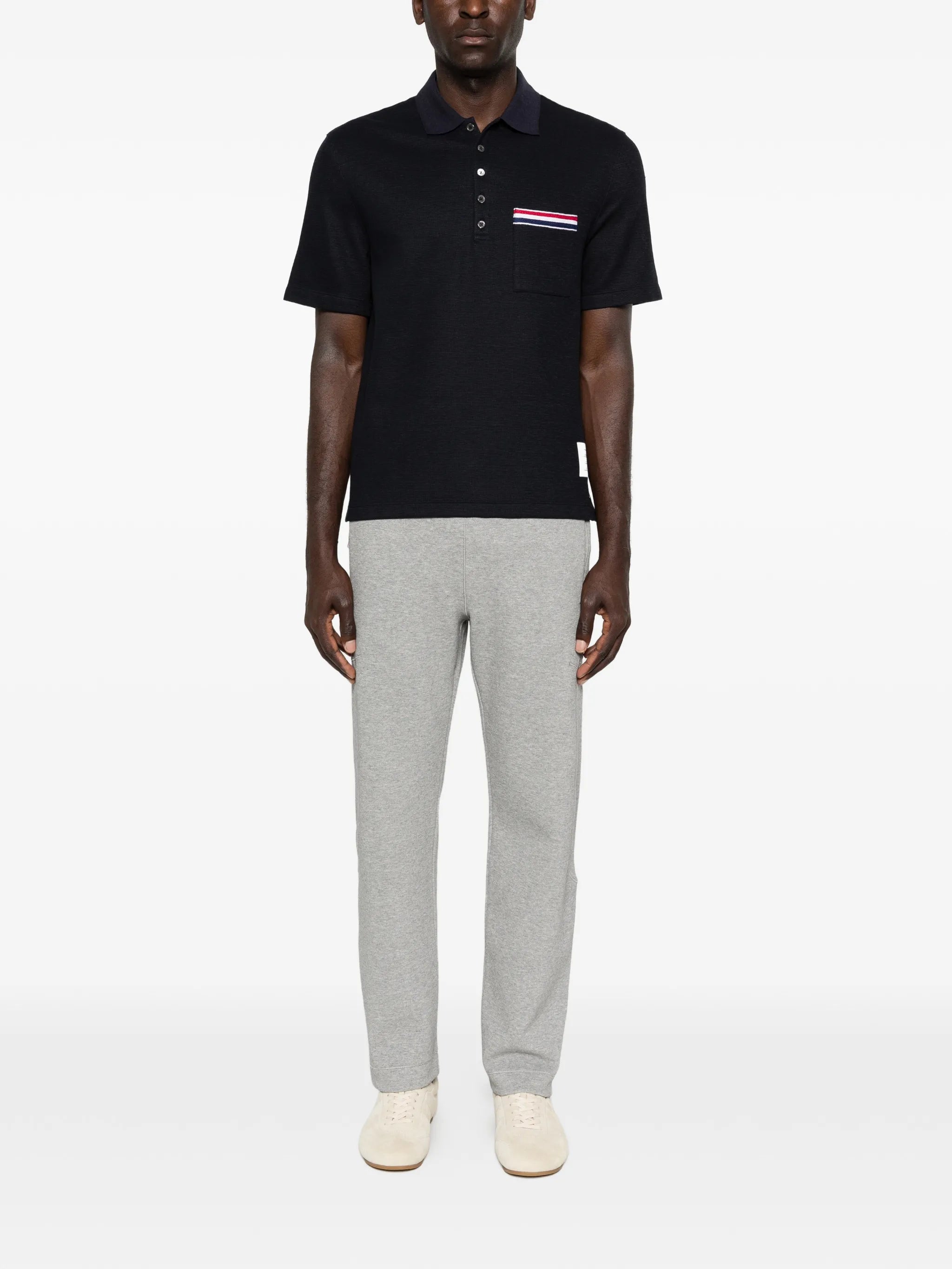 logo-embroidery polo shirt