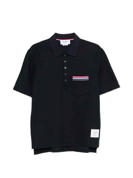 logo-embroidery polo shirt