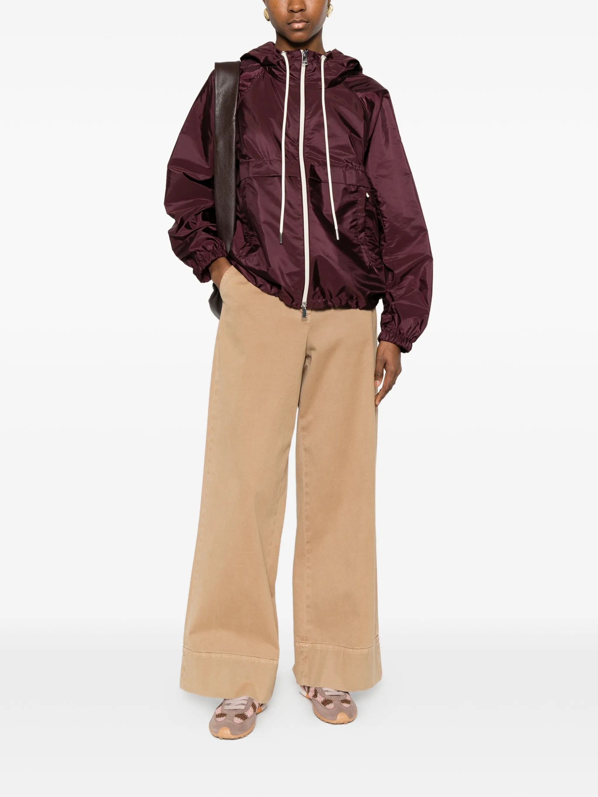 Coquelicot hooded zip jacket