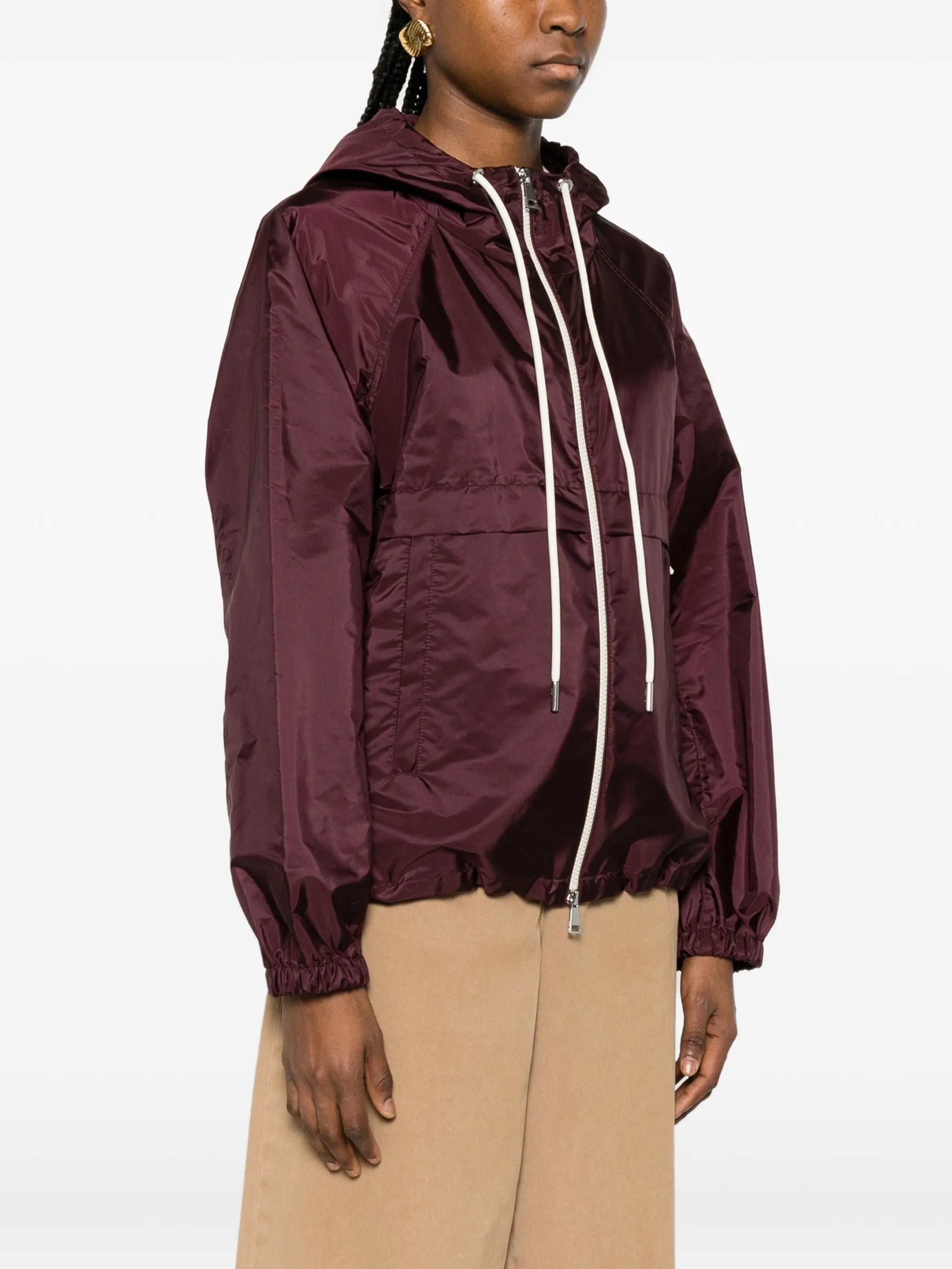 Coquelicot hooded zip jacket