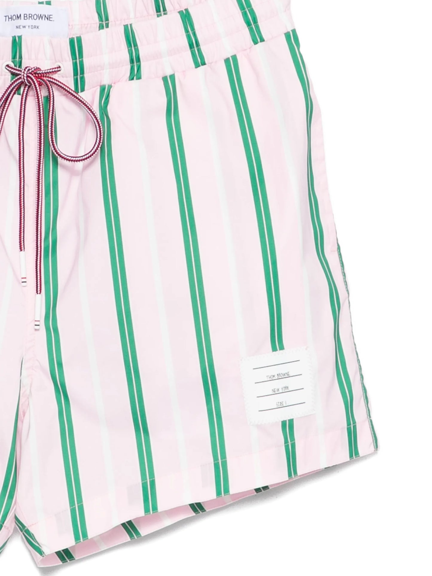 striped swim shorts