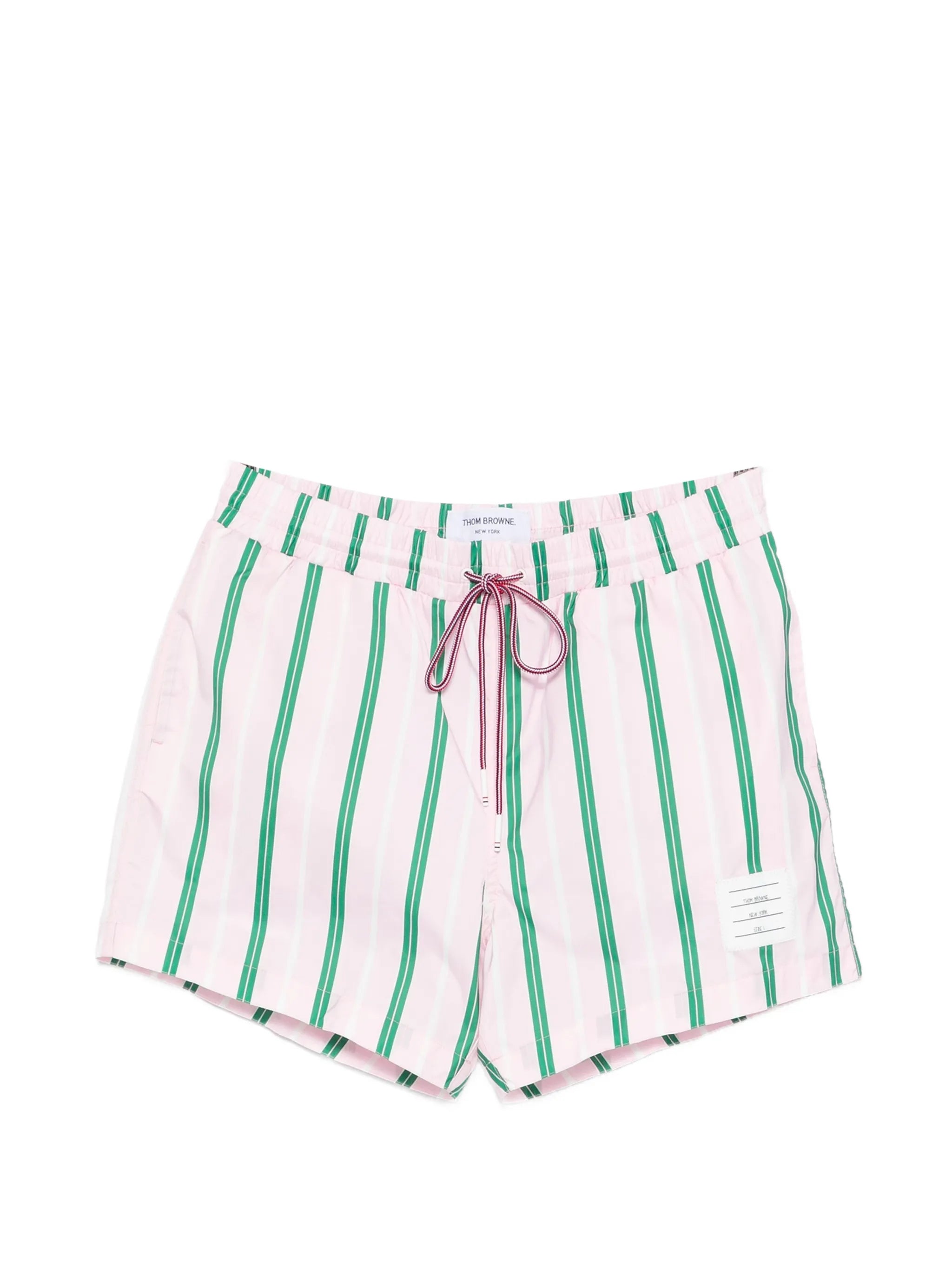 striped swim shorts