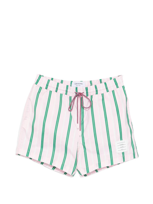 striped swim shorts