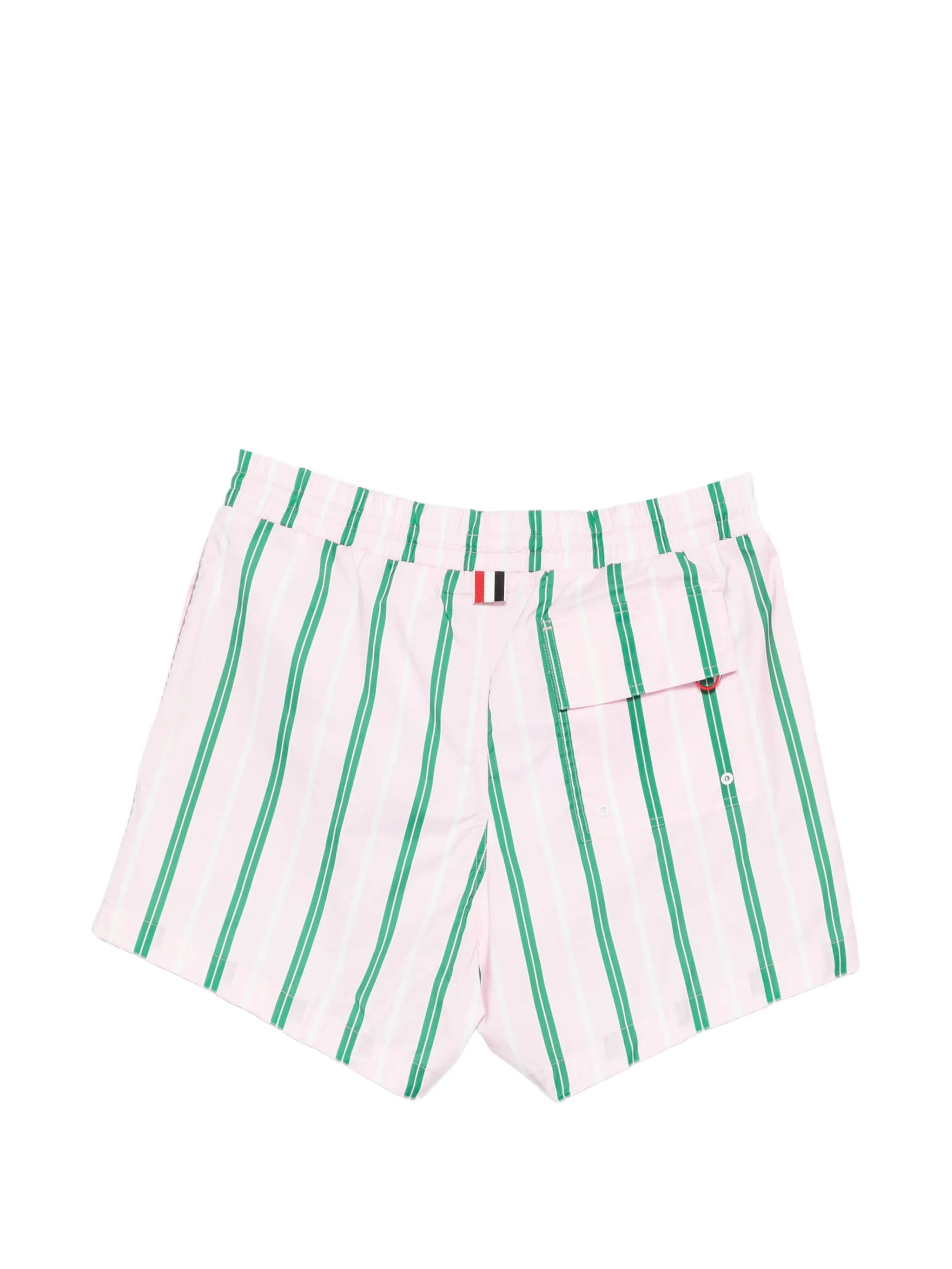 striped swim shorts