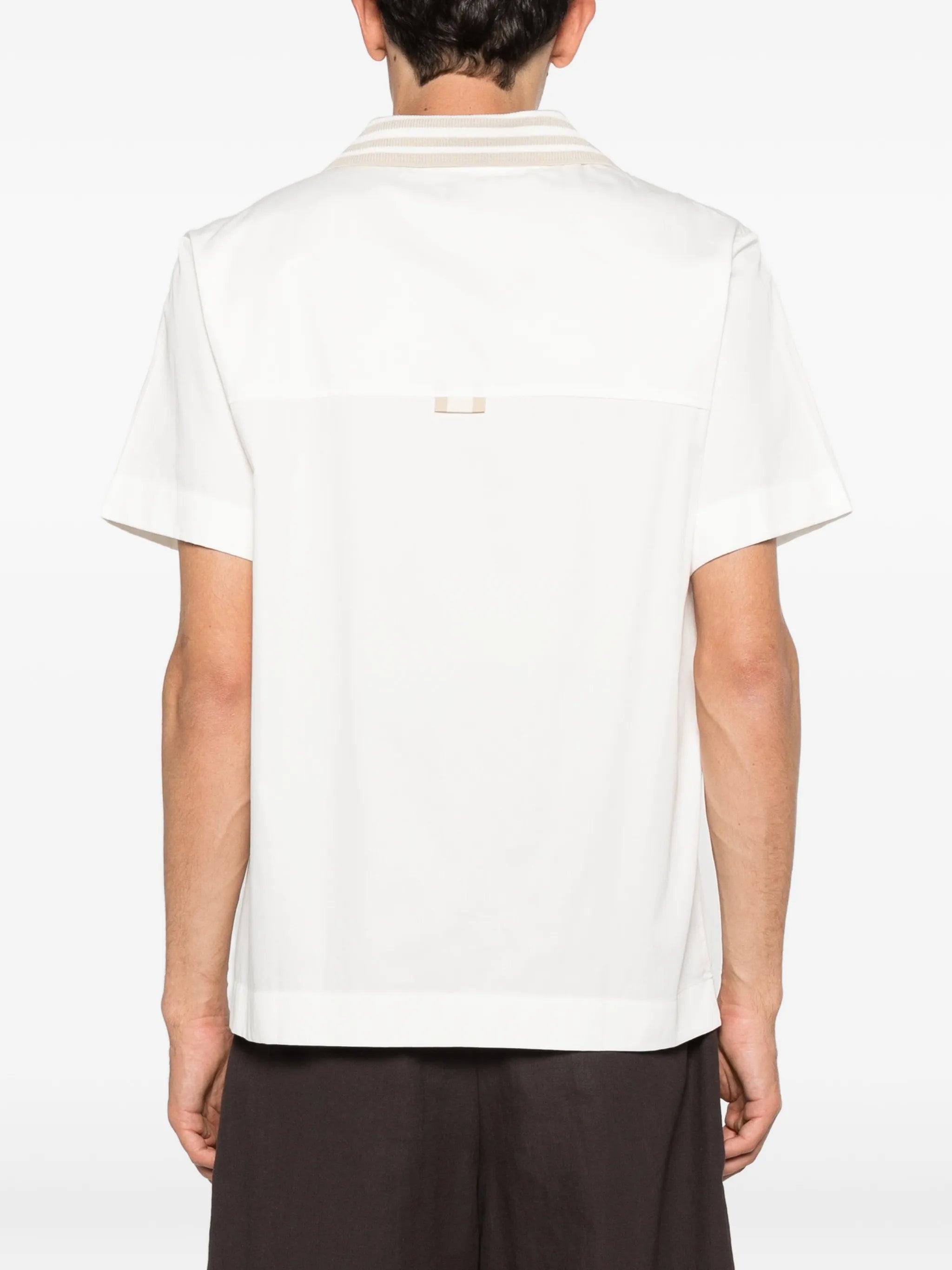 Senna striped-collar shirt