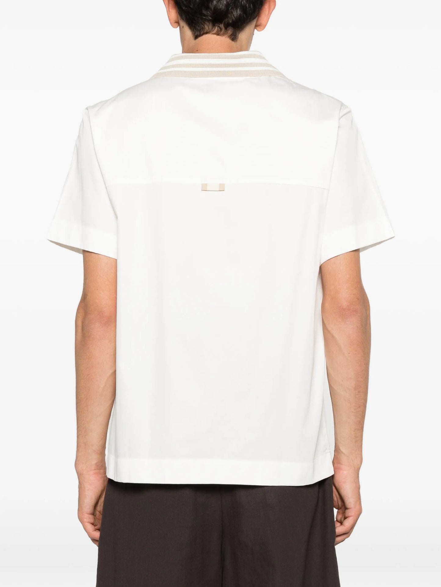Senna striped-collar shirt