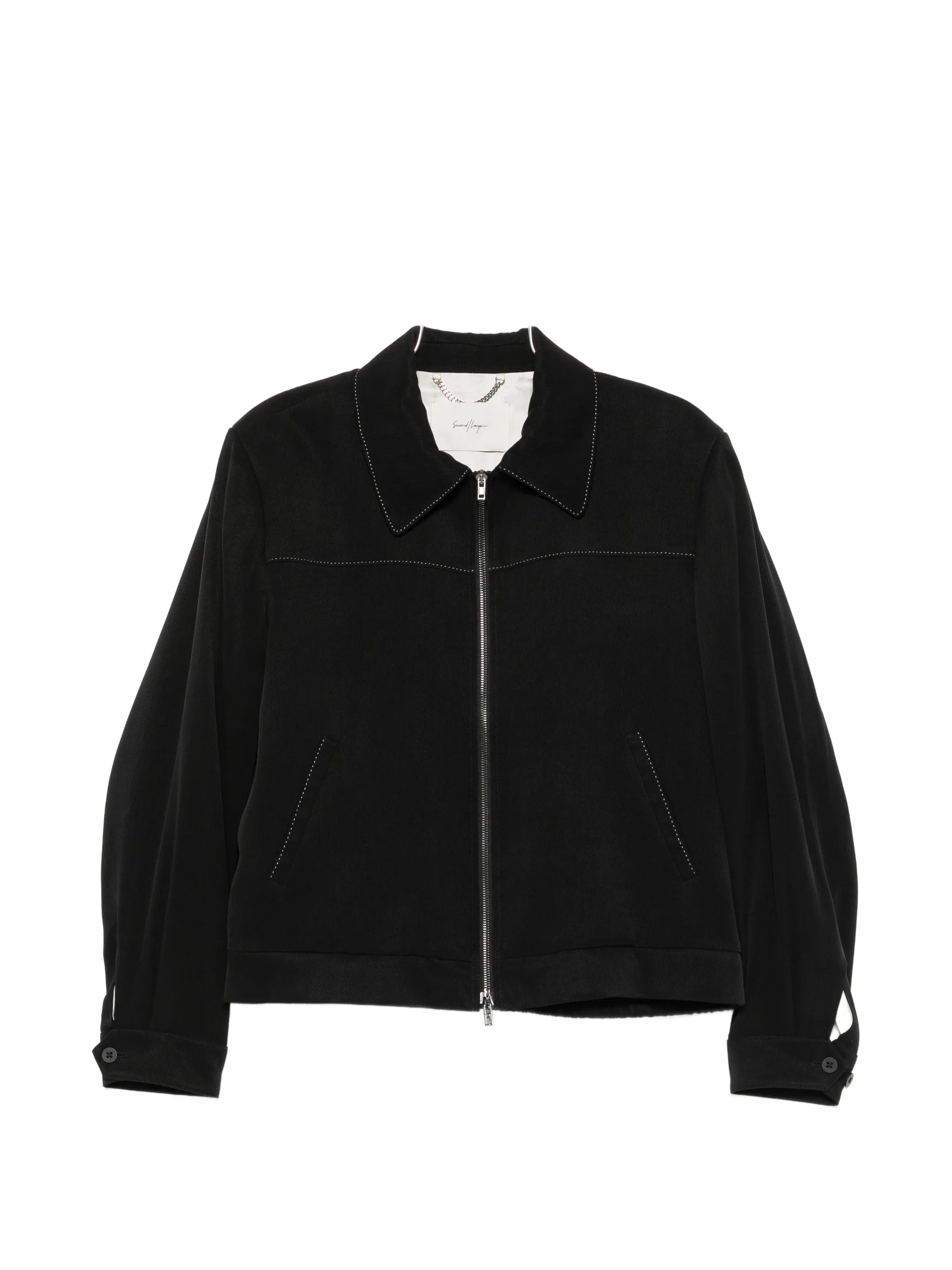 Herman contrast-stitch jacket