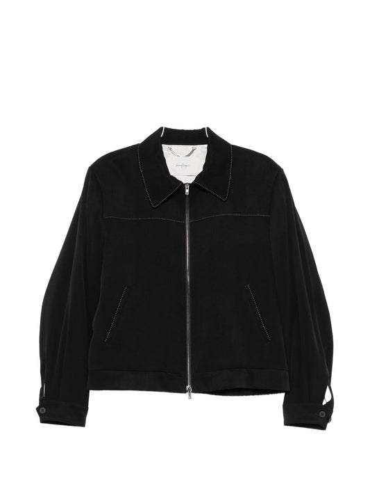 Herman contrast-stitch jacket