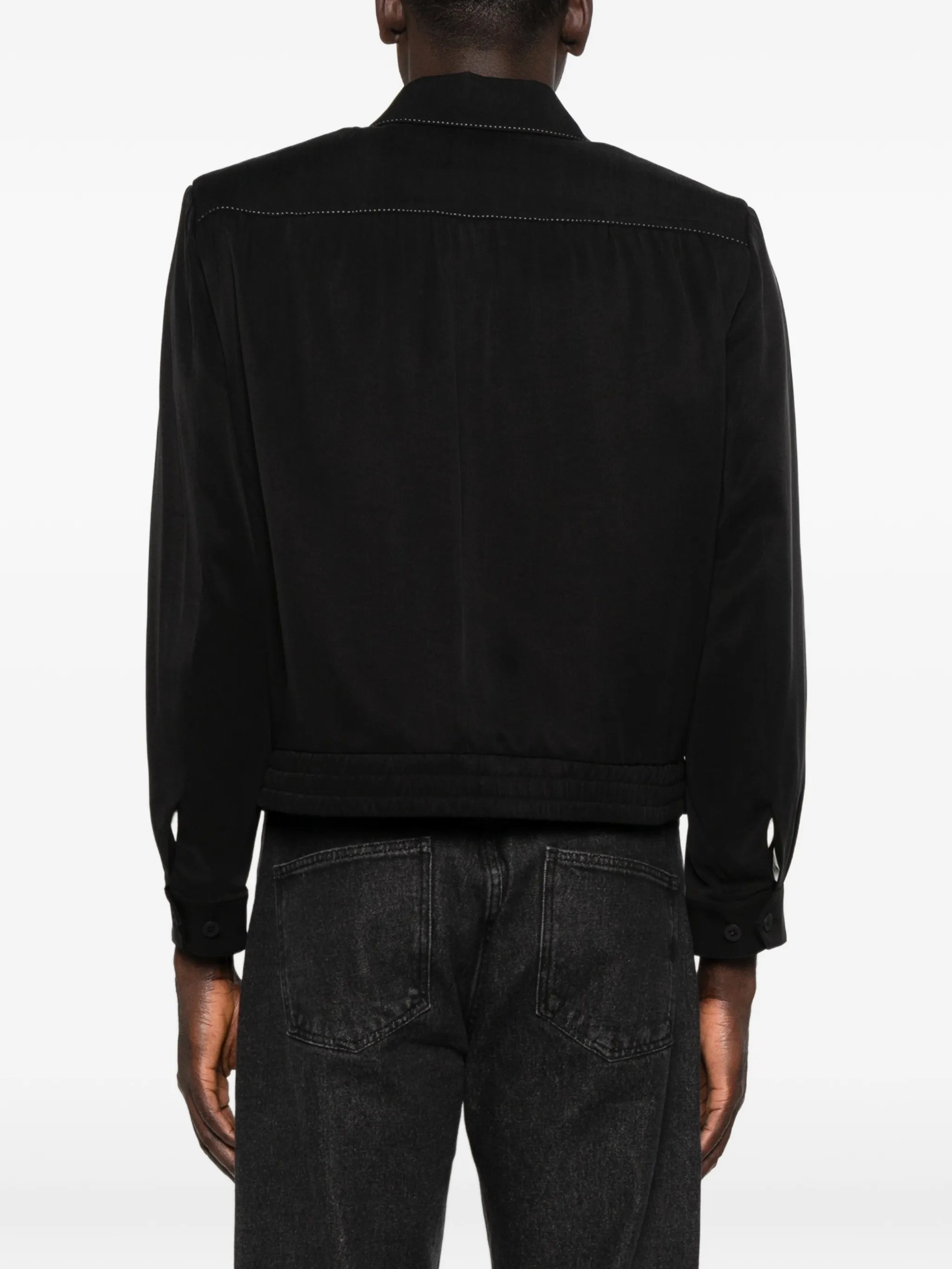 Herman contrast-stitch jacket