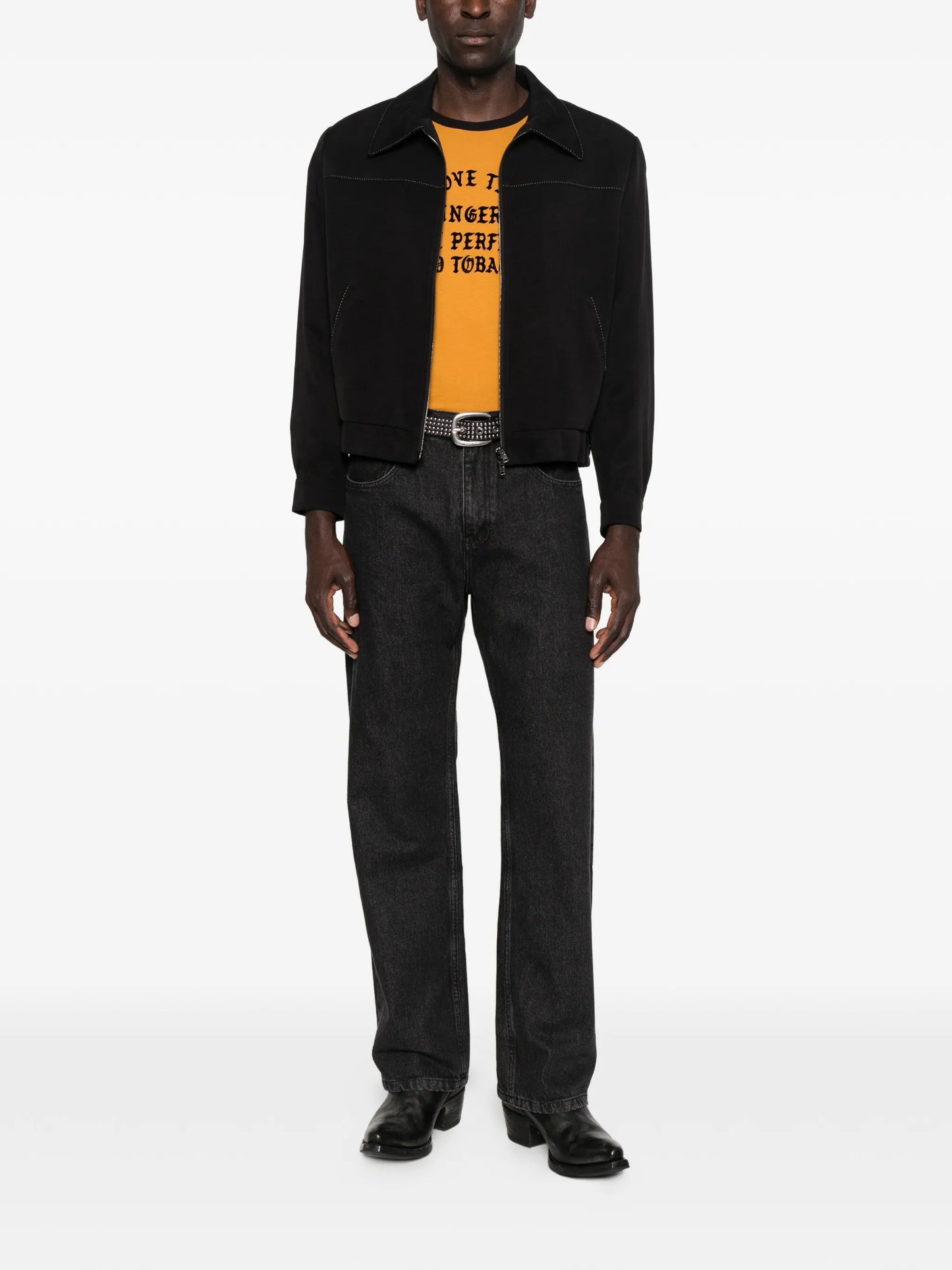 Herman contrast-stitch jacket