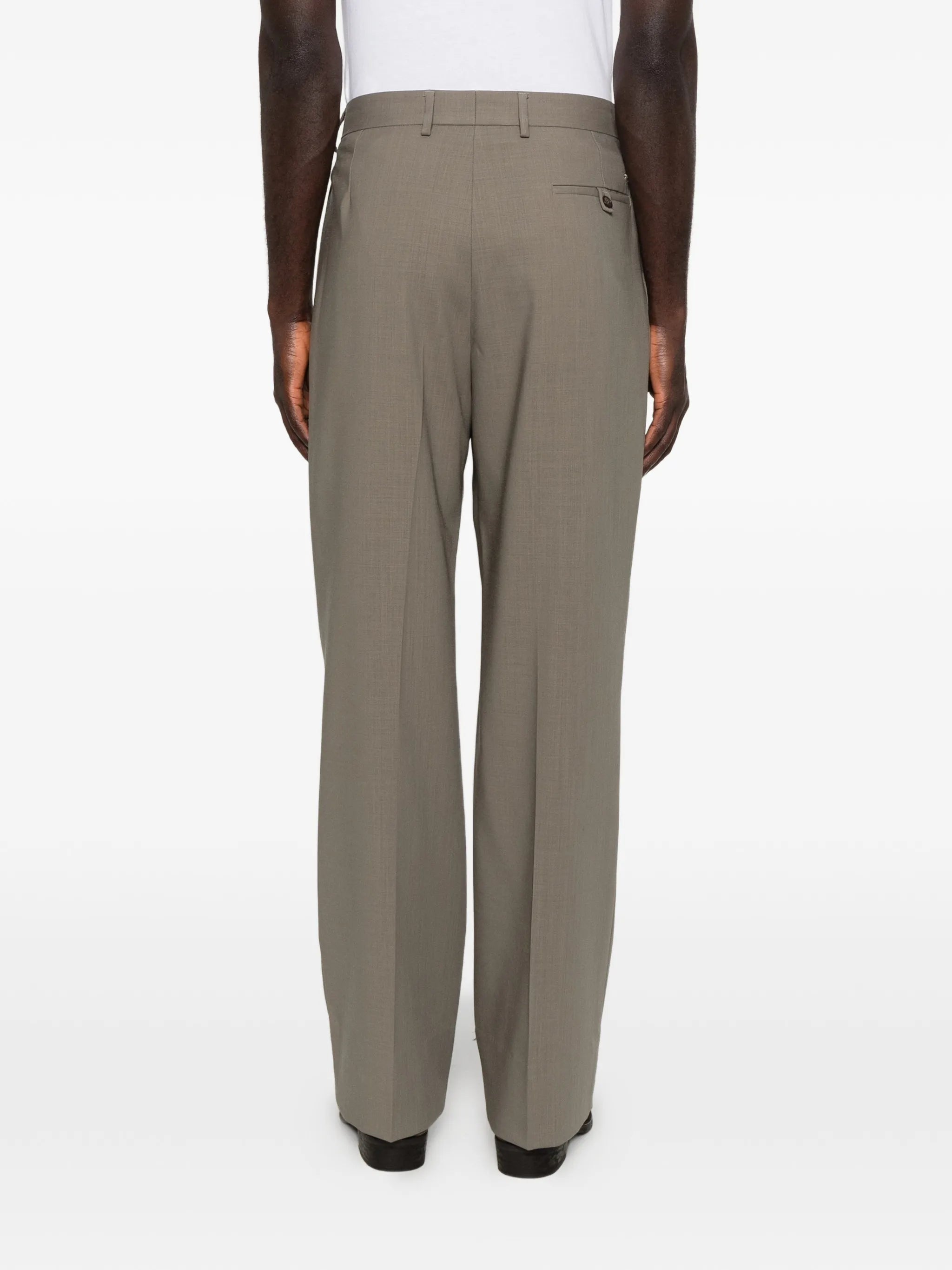 Tio pleated straight-leg trousers