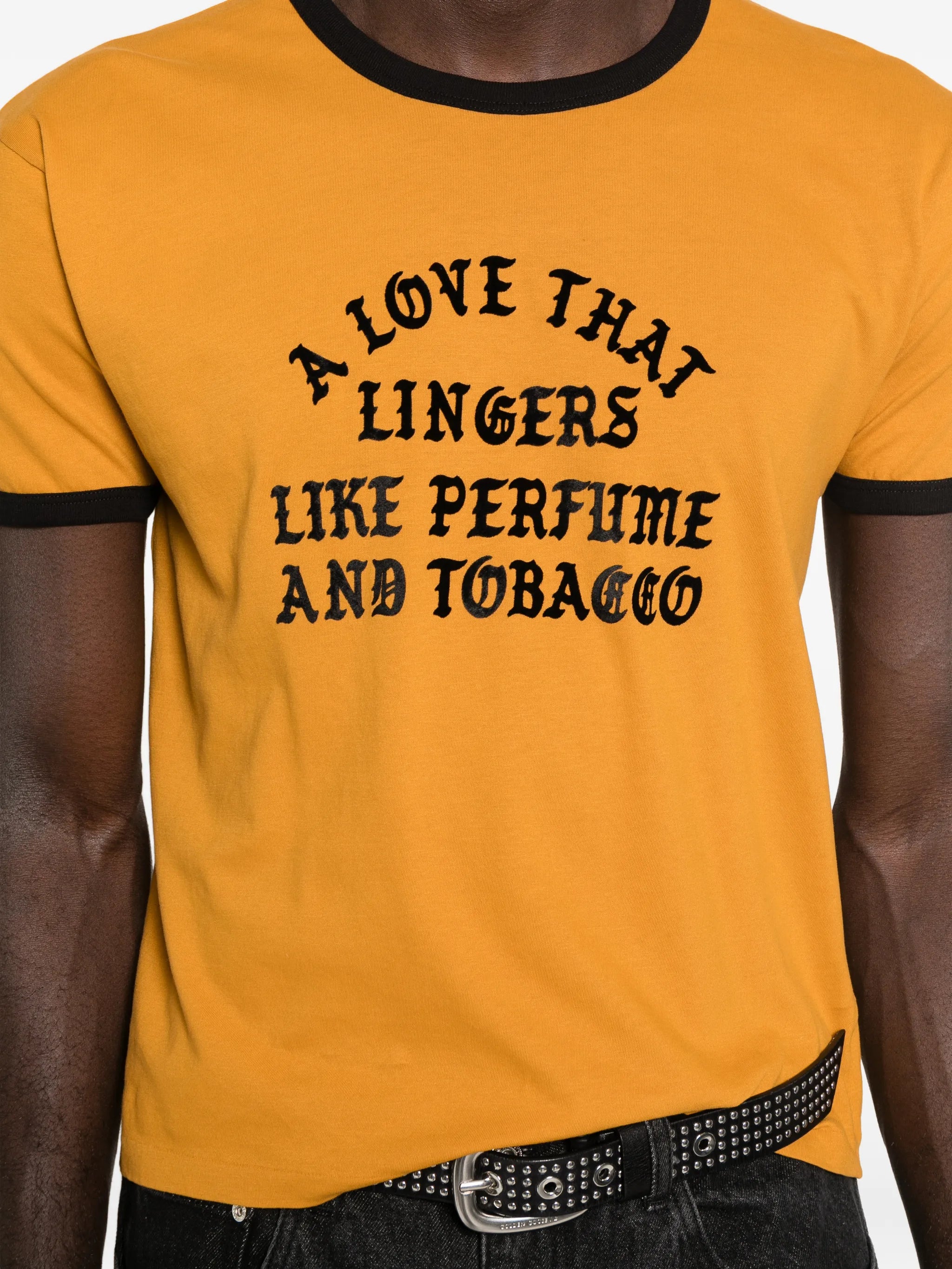 A Love That Lingers slogan-print ringer T-shirt