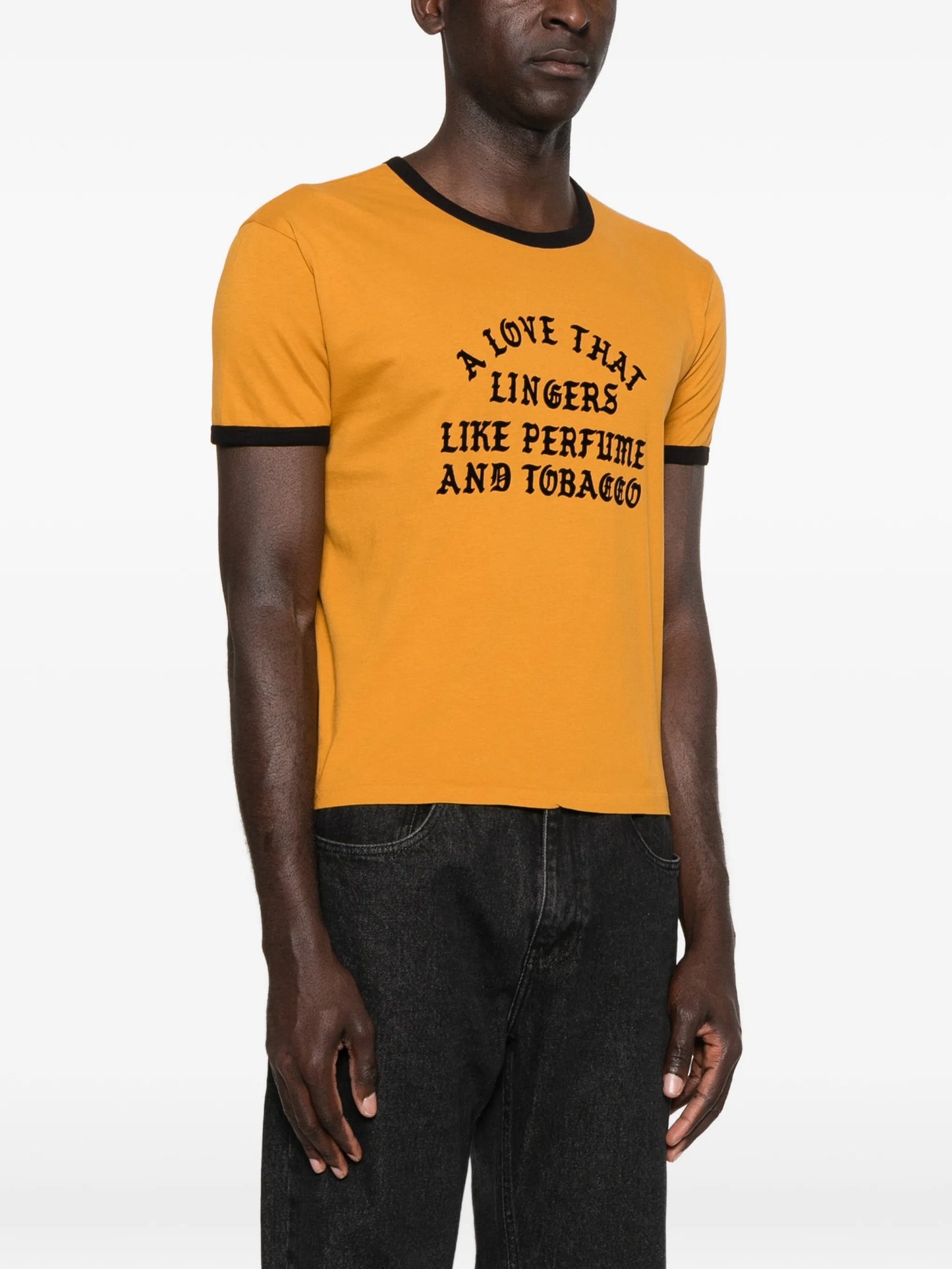 A Love That Lingers slogan-print ringer T-shirt