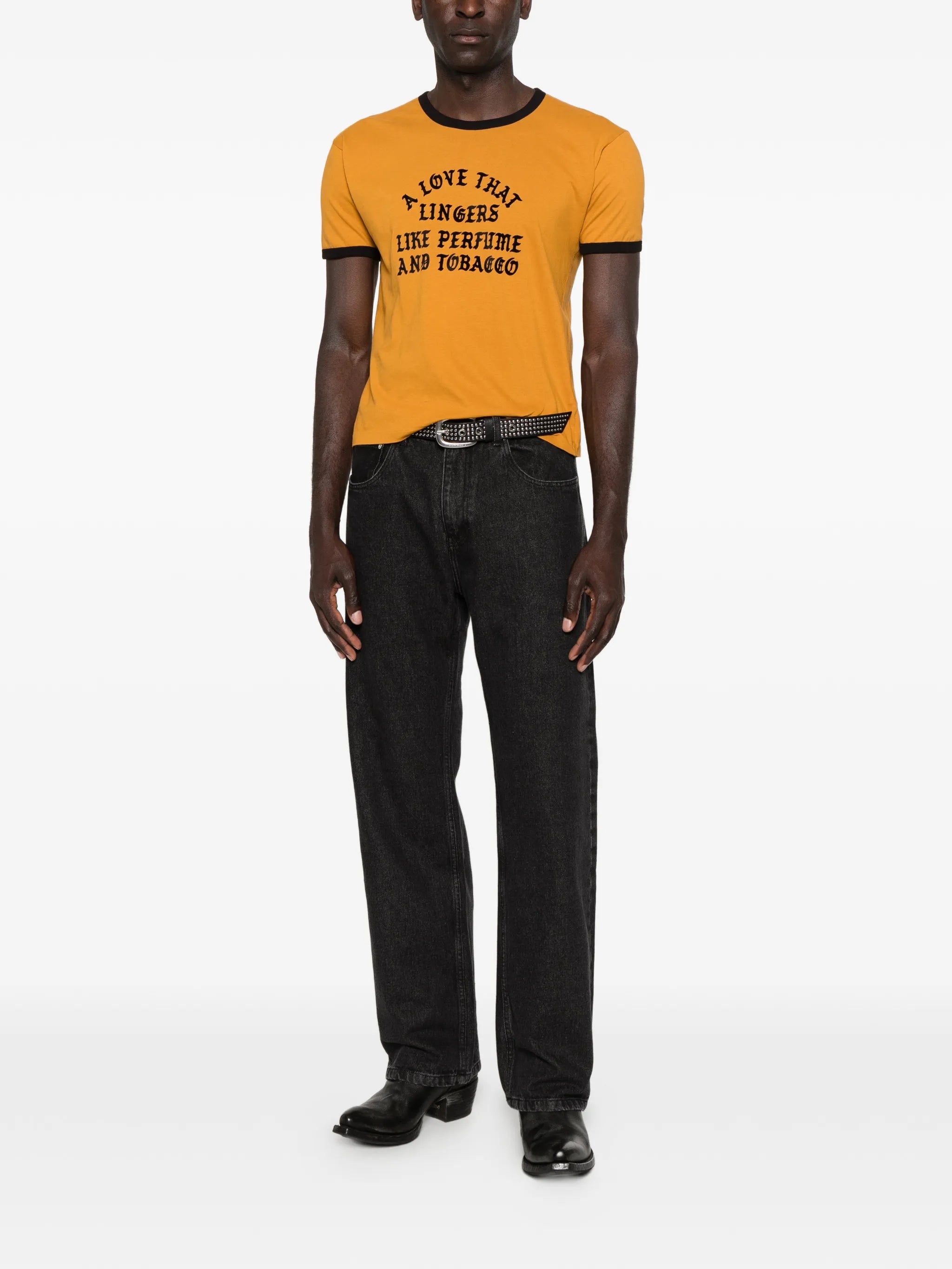 A Love That Lingers slogan-print ringer T-shirt