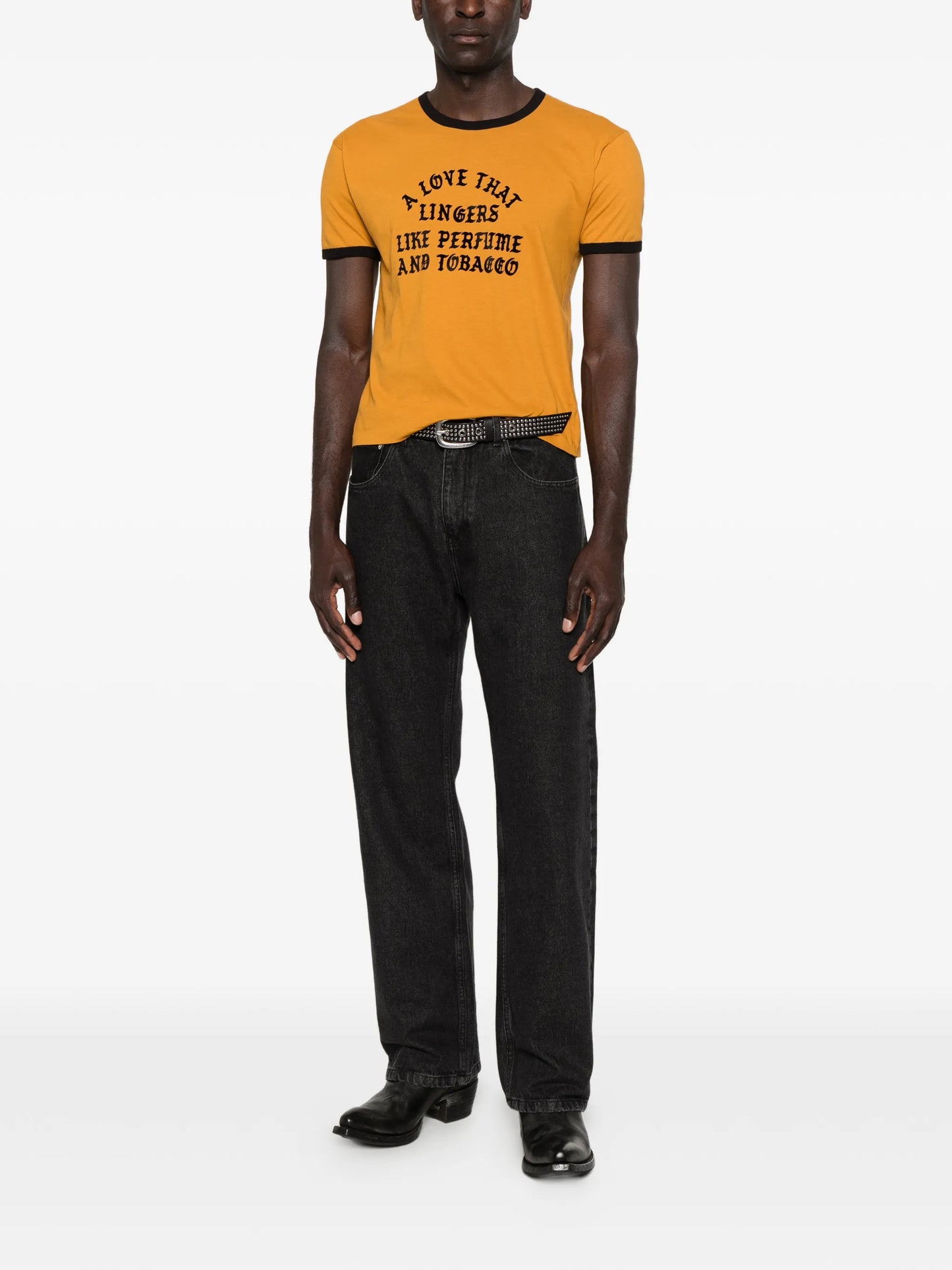 A Love That Lingers slogan-print ringer T-shirt