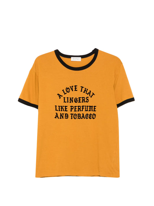 A Love That Lingers slogan-print ringer T-shirt