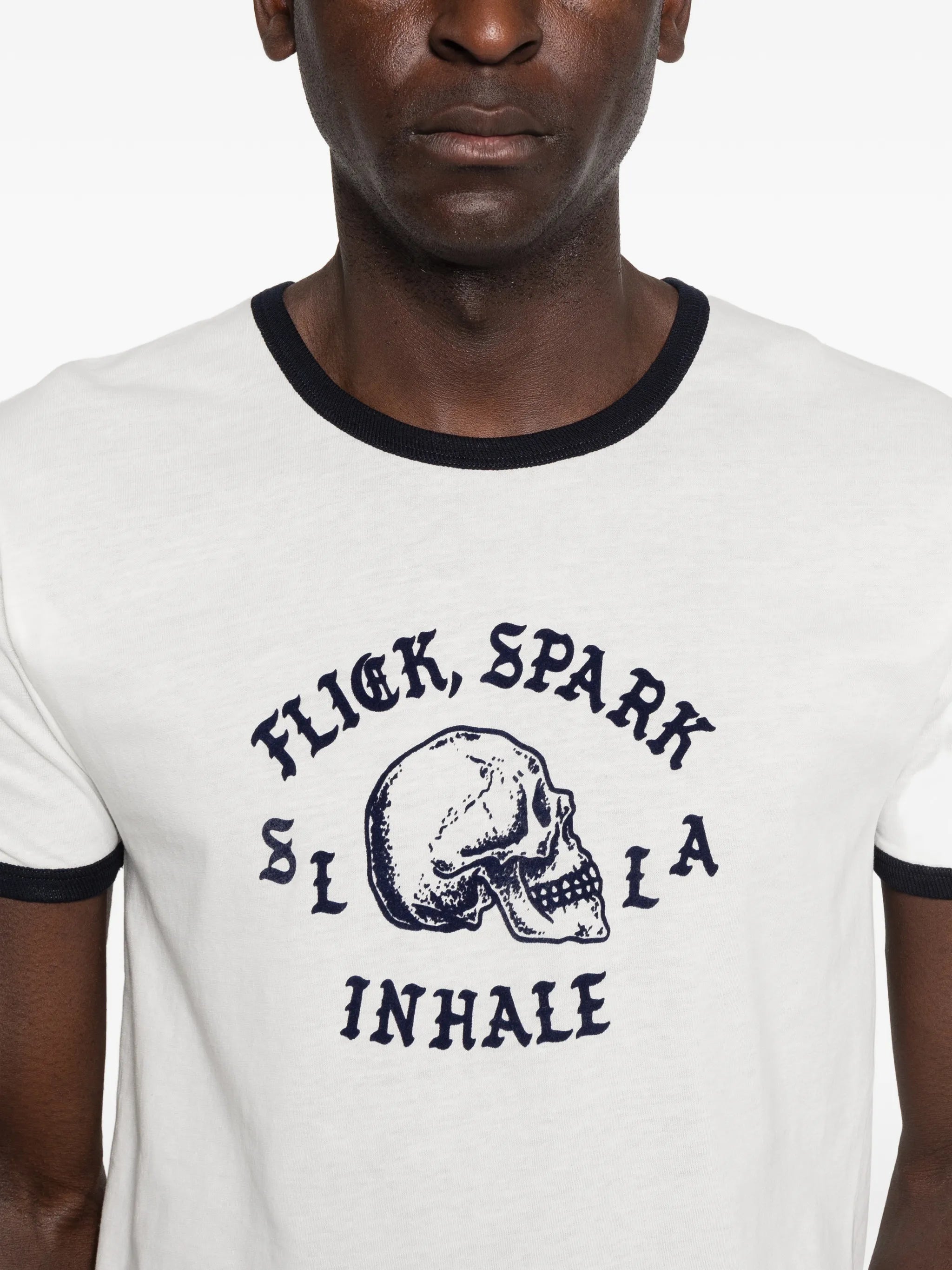 Flick Spark Inhale ringer T-shirt