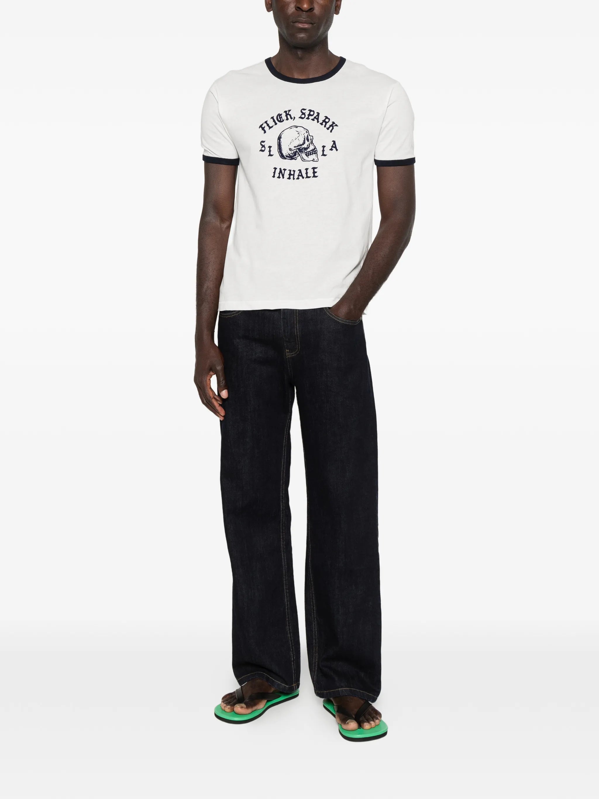 Flick Spark Inhale ringer T-shirt