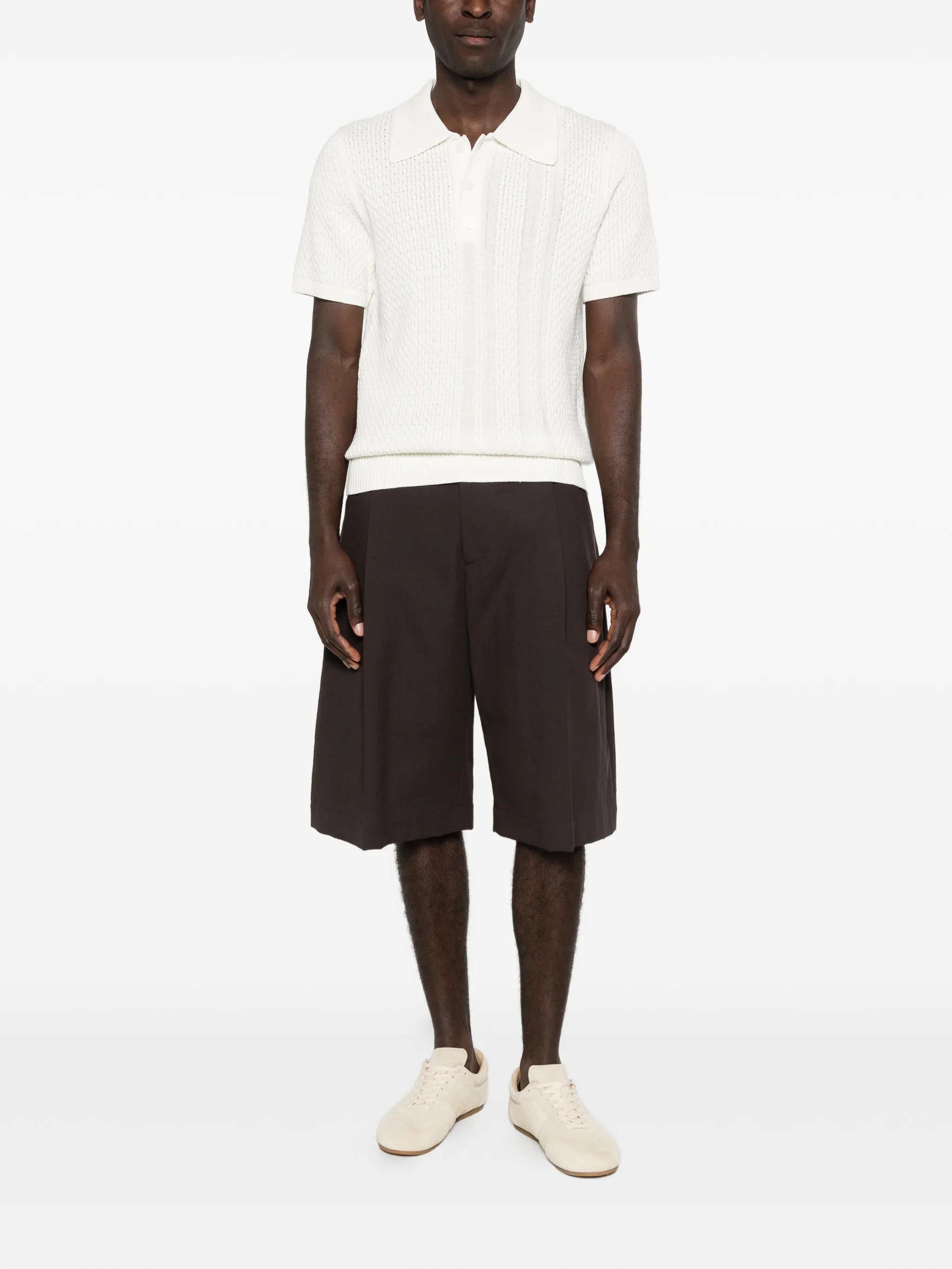 textured polo shirt