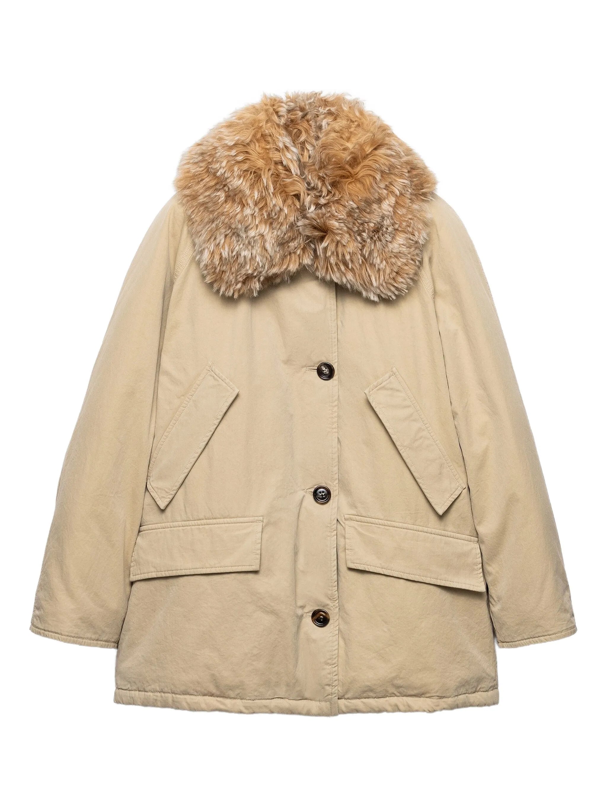 shearling-collar jacket