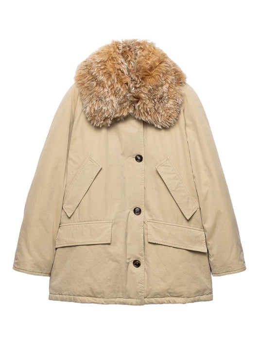 shearling-collar jacket