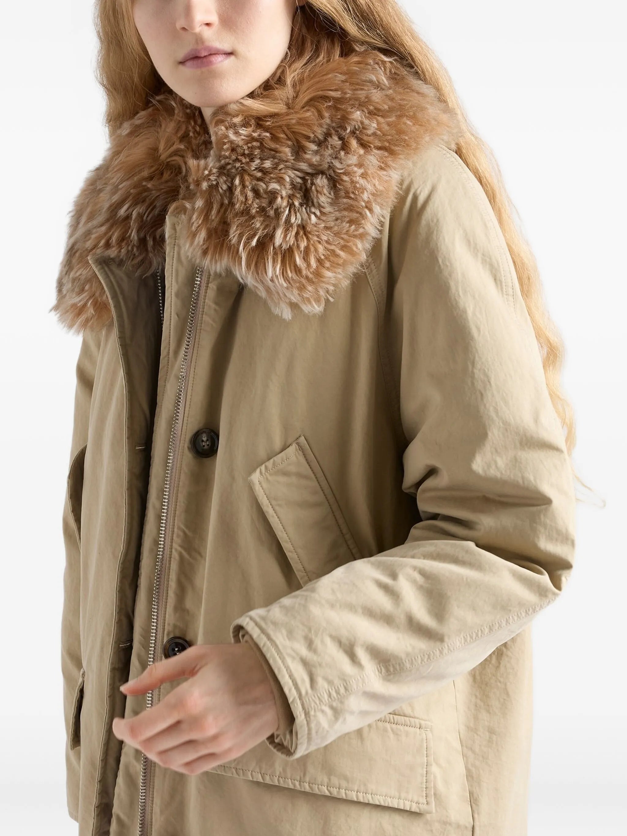 shearling-collar jacket