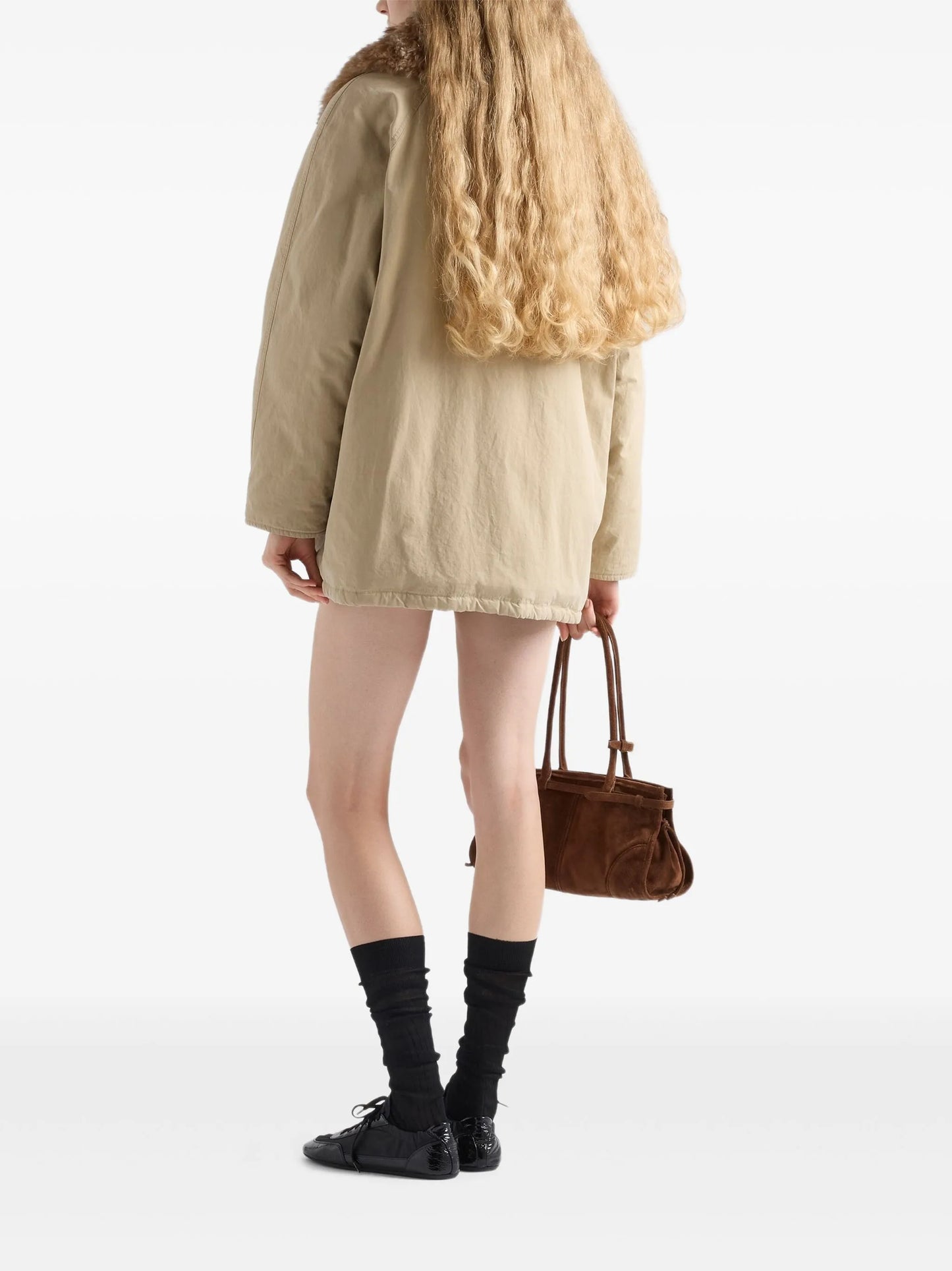shearling-collar jacket