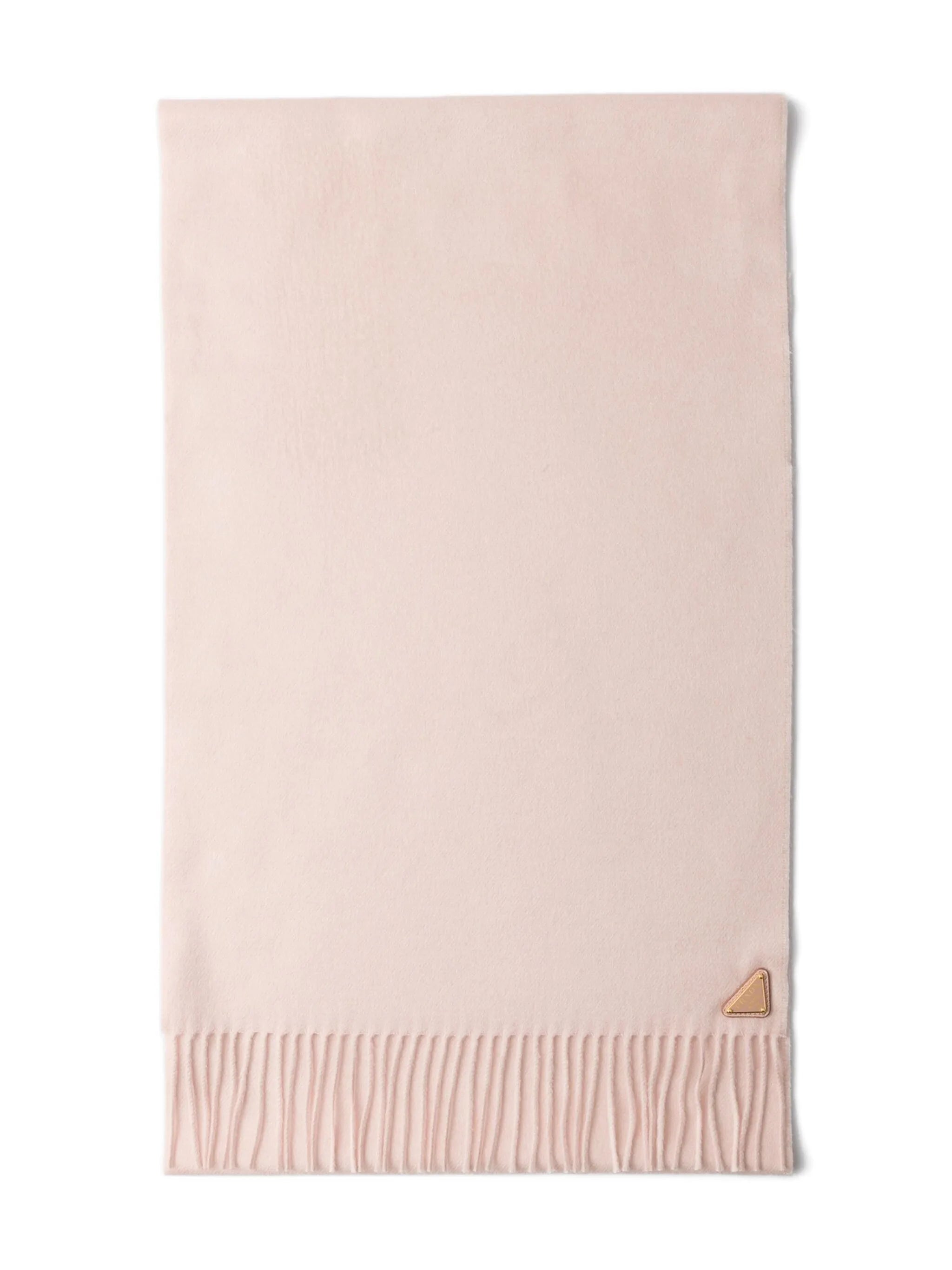triangle-logo fringed scarf