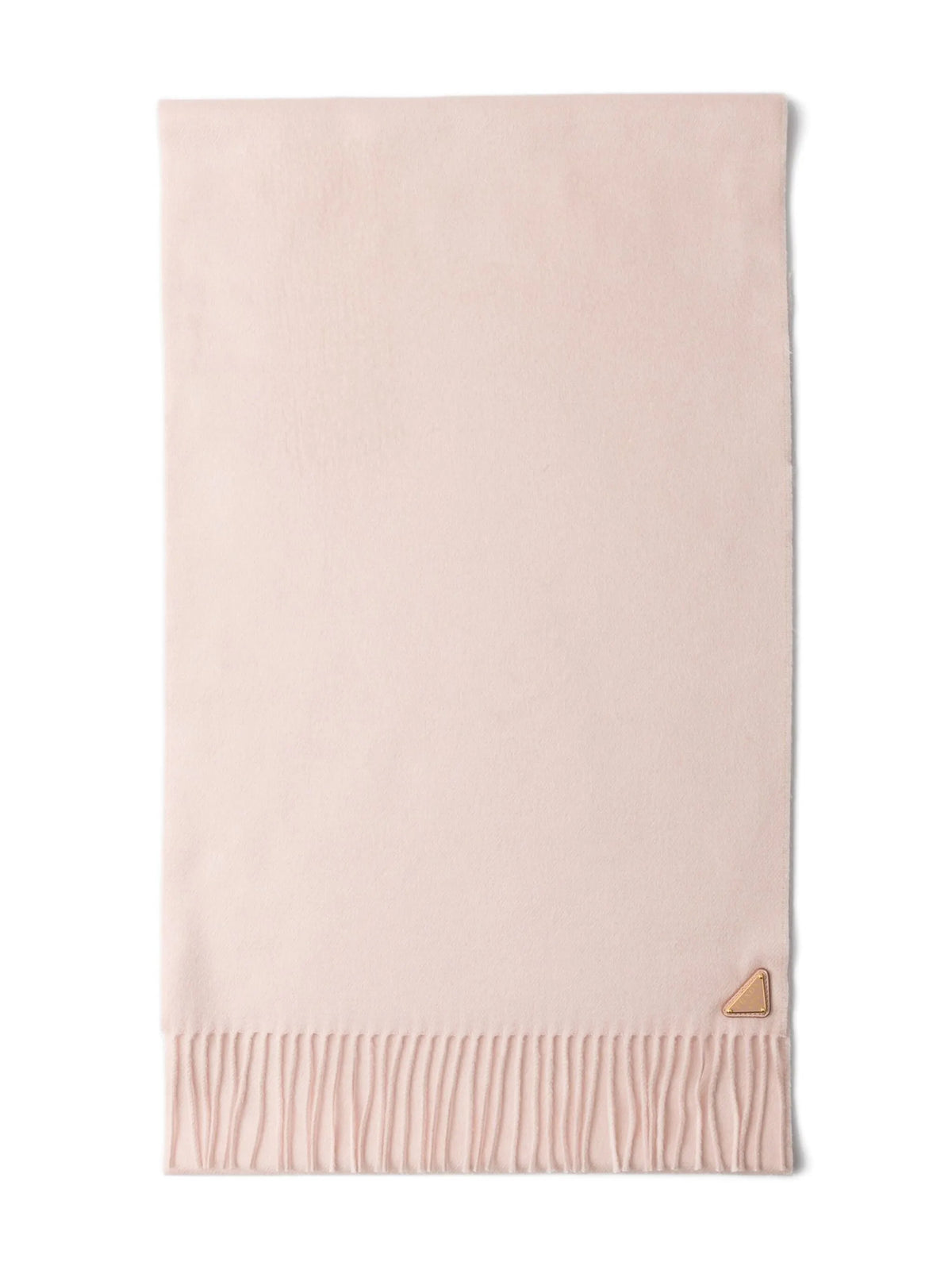 triangle-logo fringed scarf