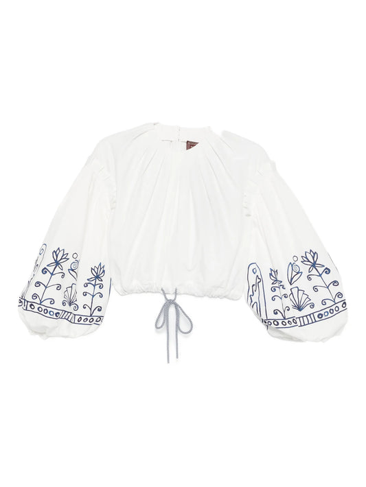 Leela ruffled floral top