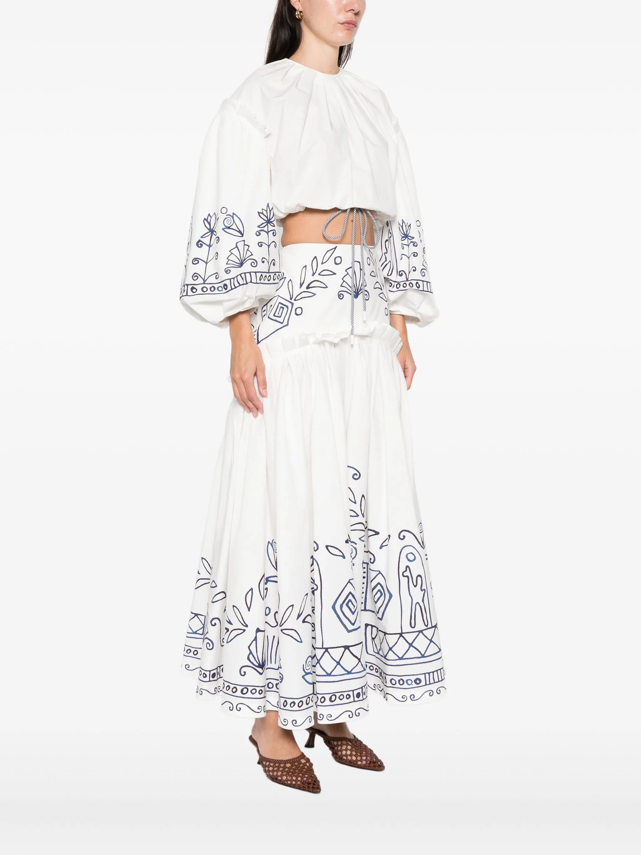 Leela ruffled floral top