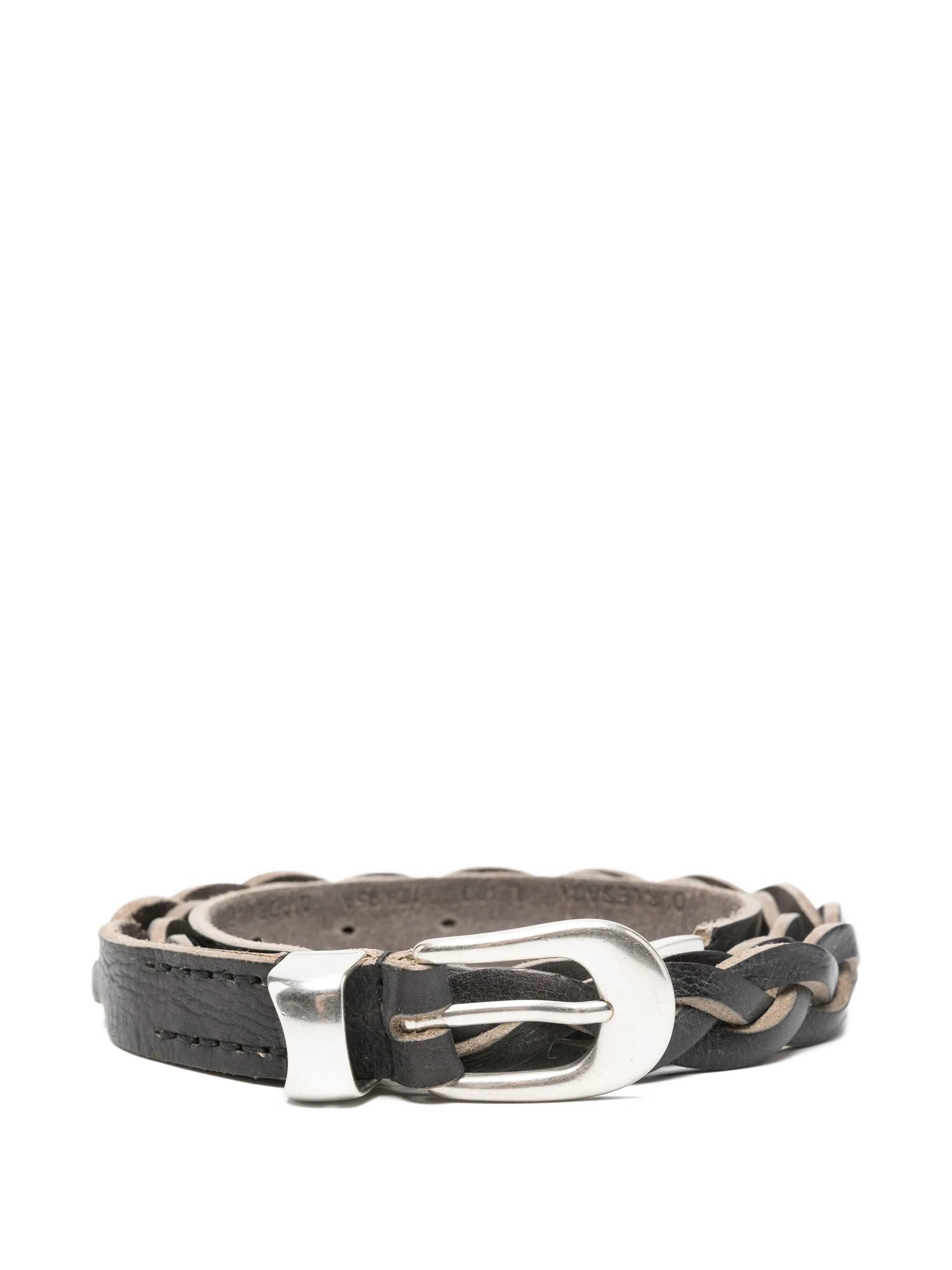 braided leather belt