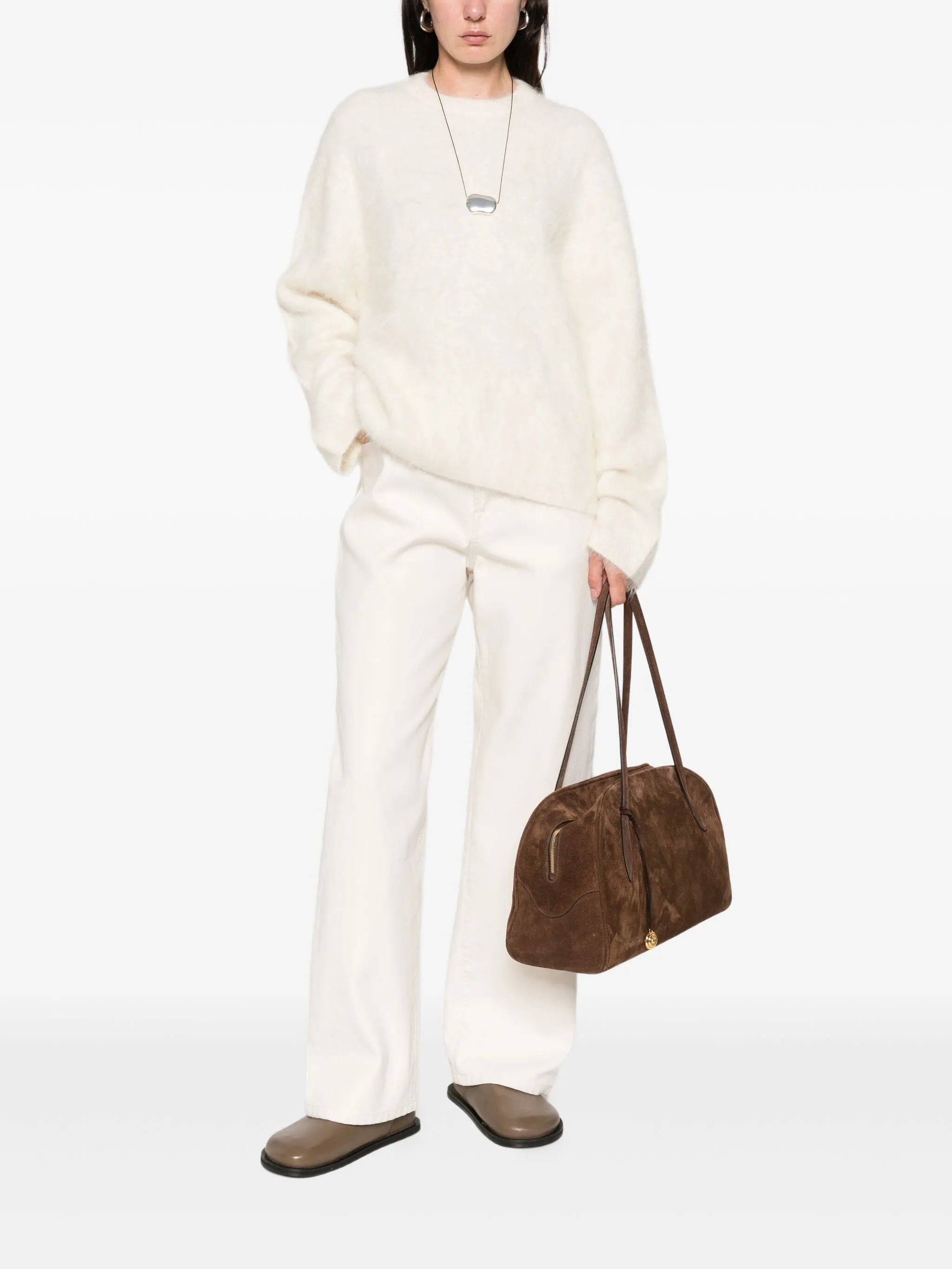 long-sleeve crew-neck knitwear