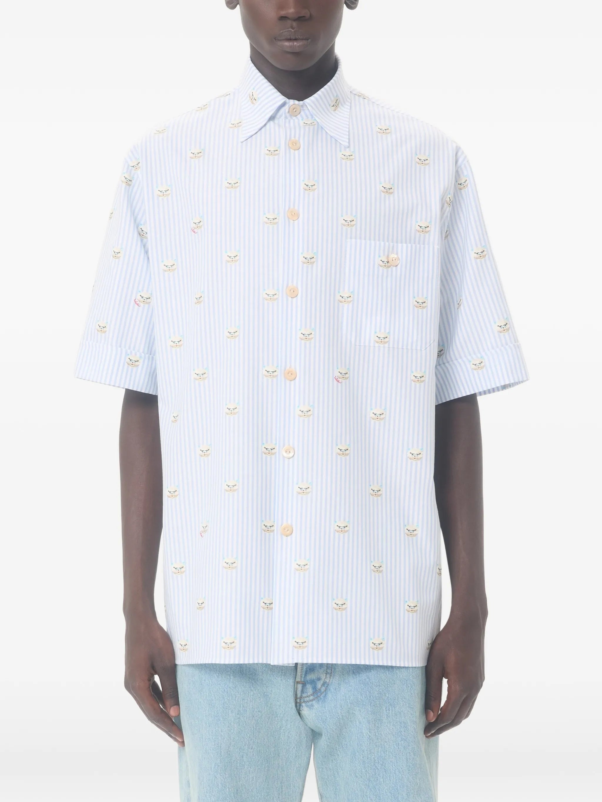 Le Chat De La Maison-print shirt