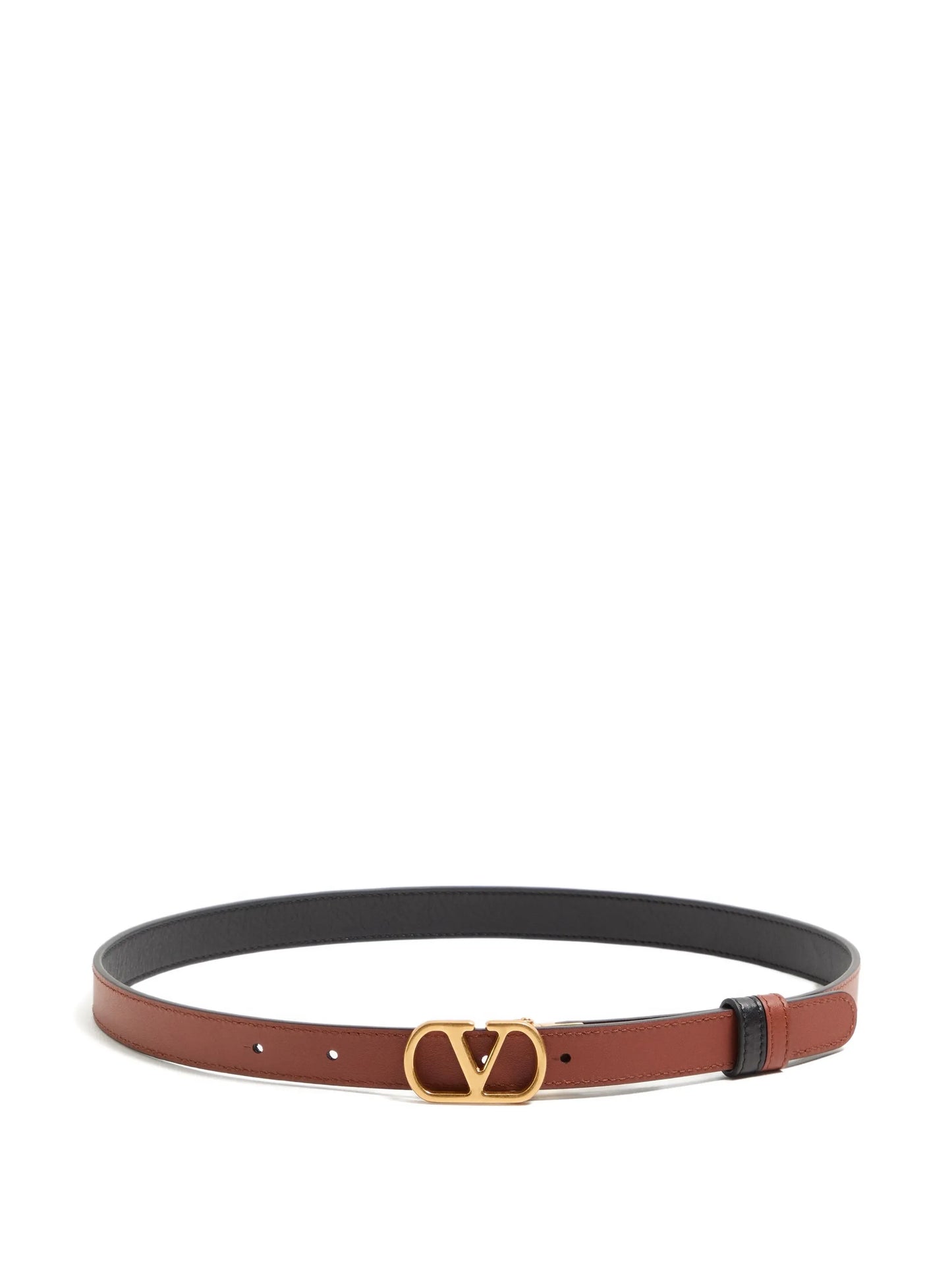 V-logo signature reversible belt