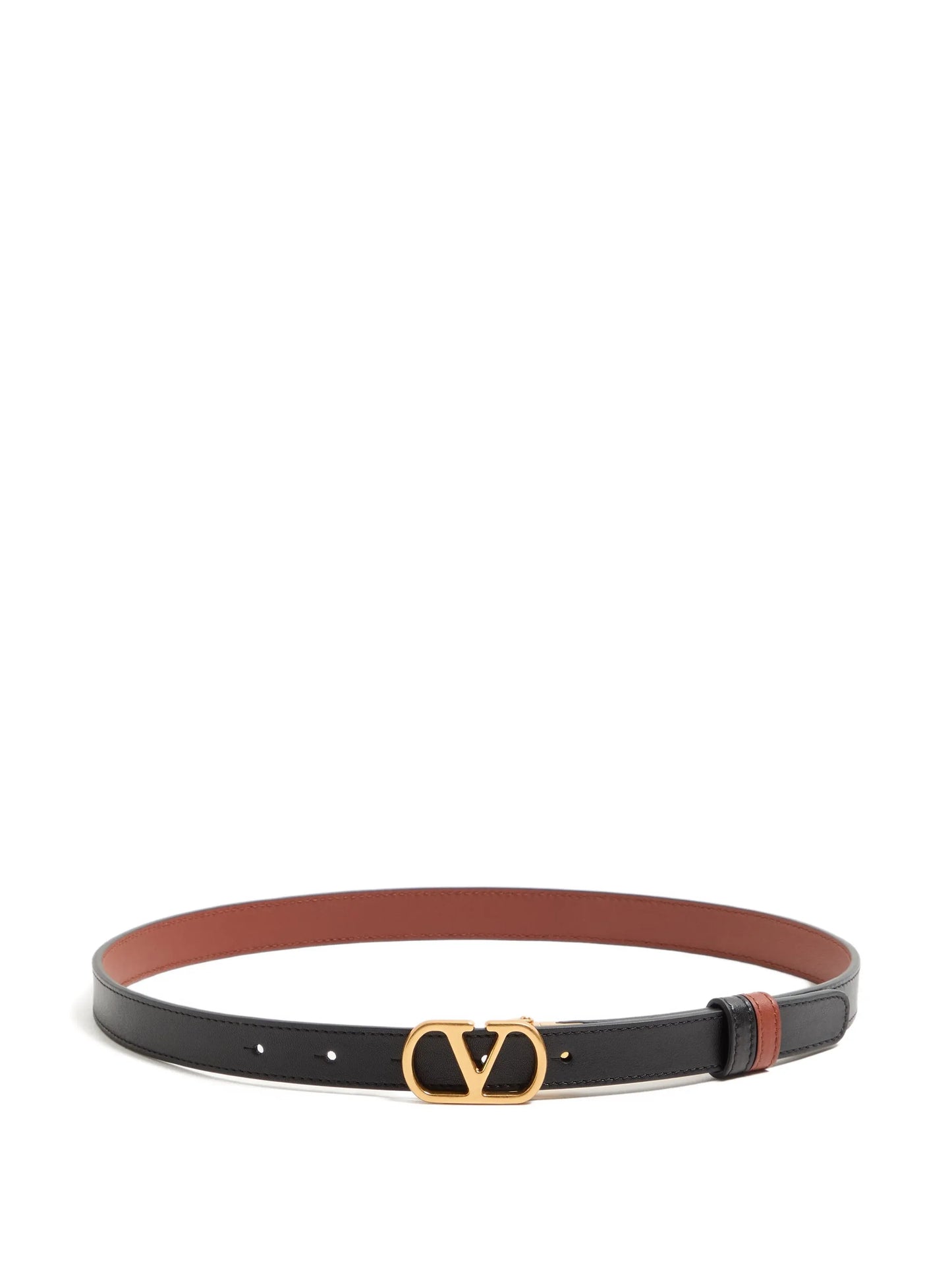 V-logo signature reversible belt