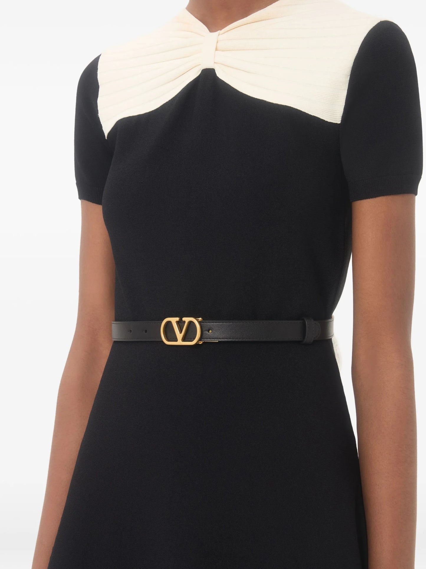 logo-buckle reversible belt