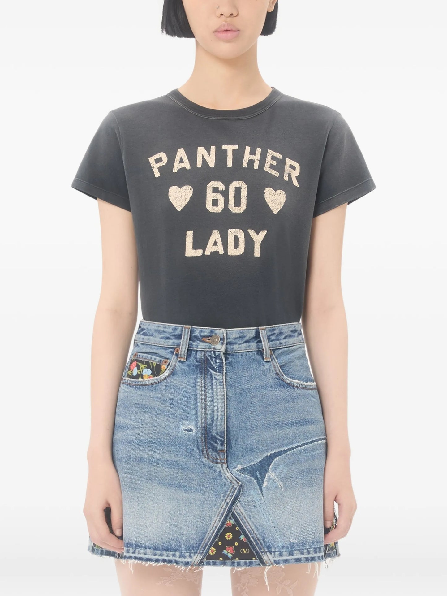 crew-neck printed T-shirt