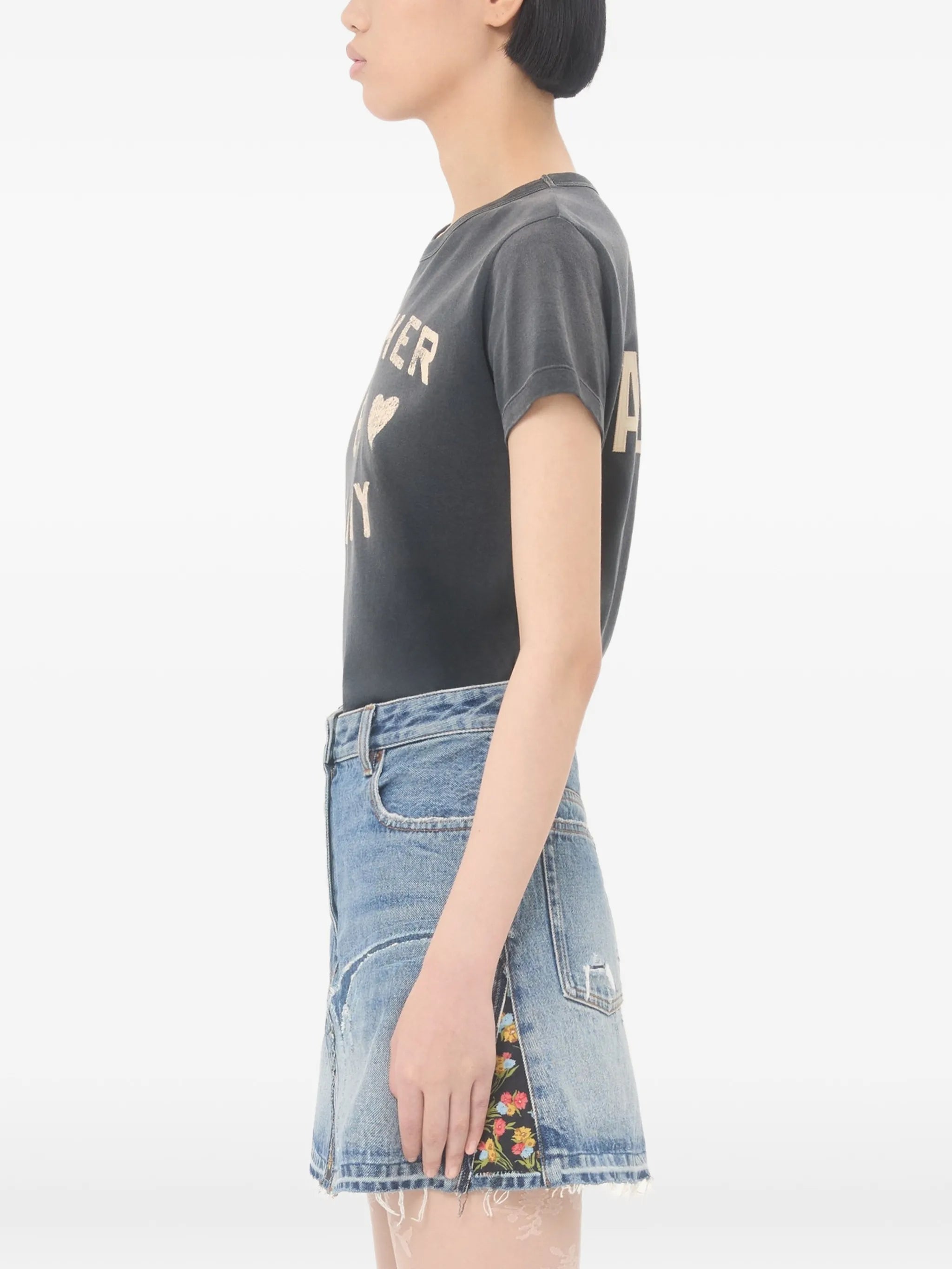 crew-neck printed T-shirt