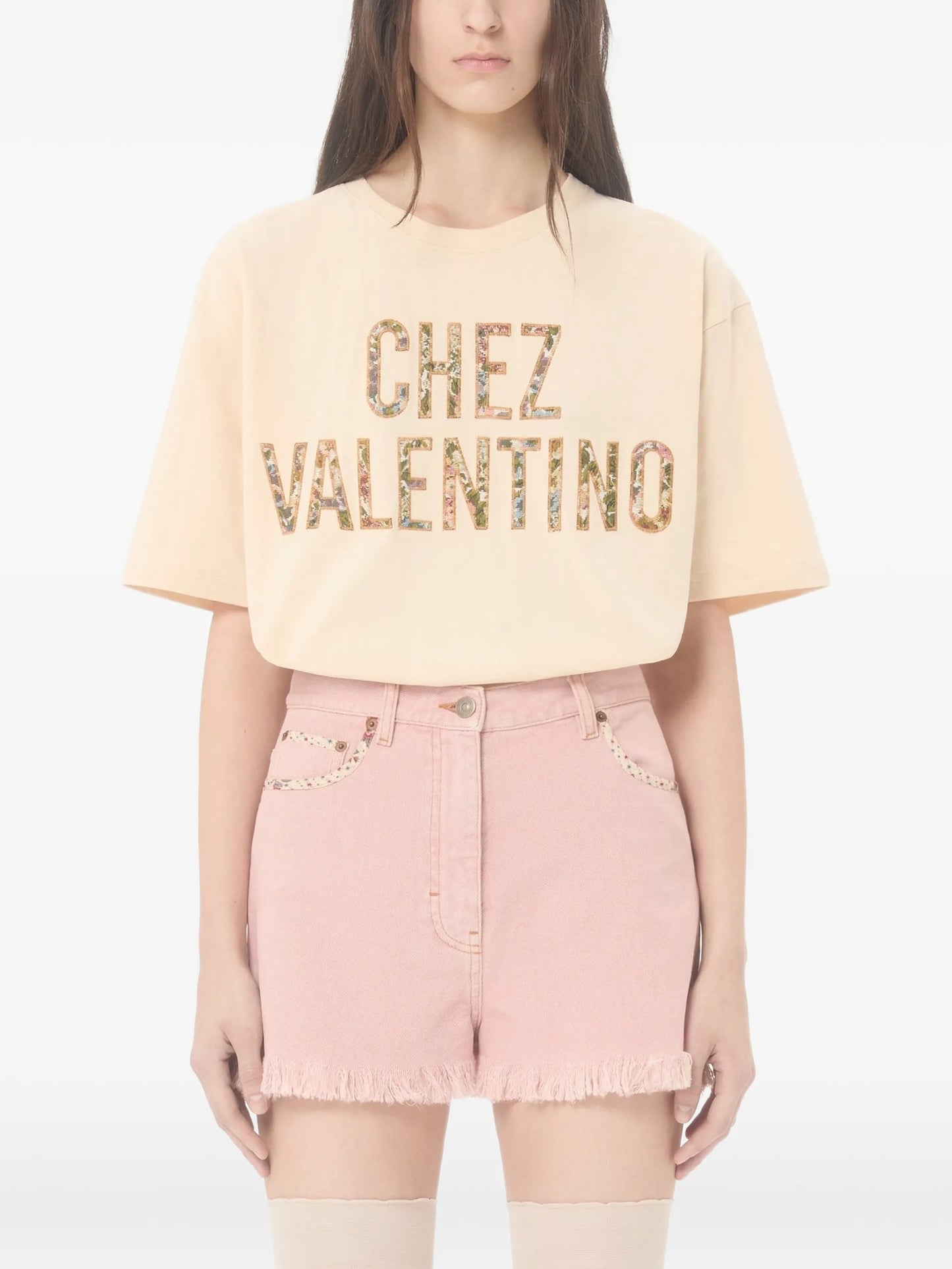 embroidered cotton T-Shirt
